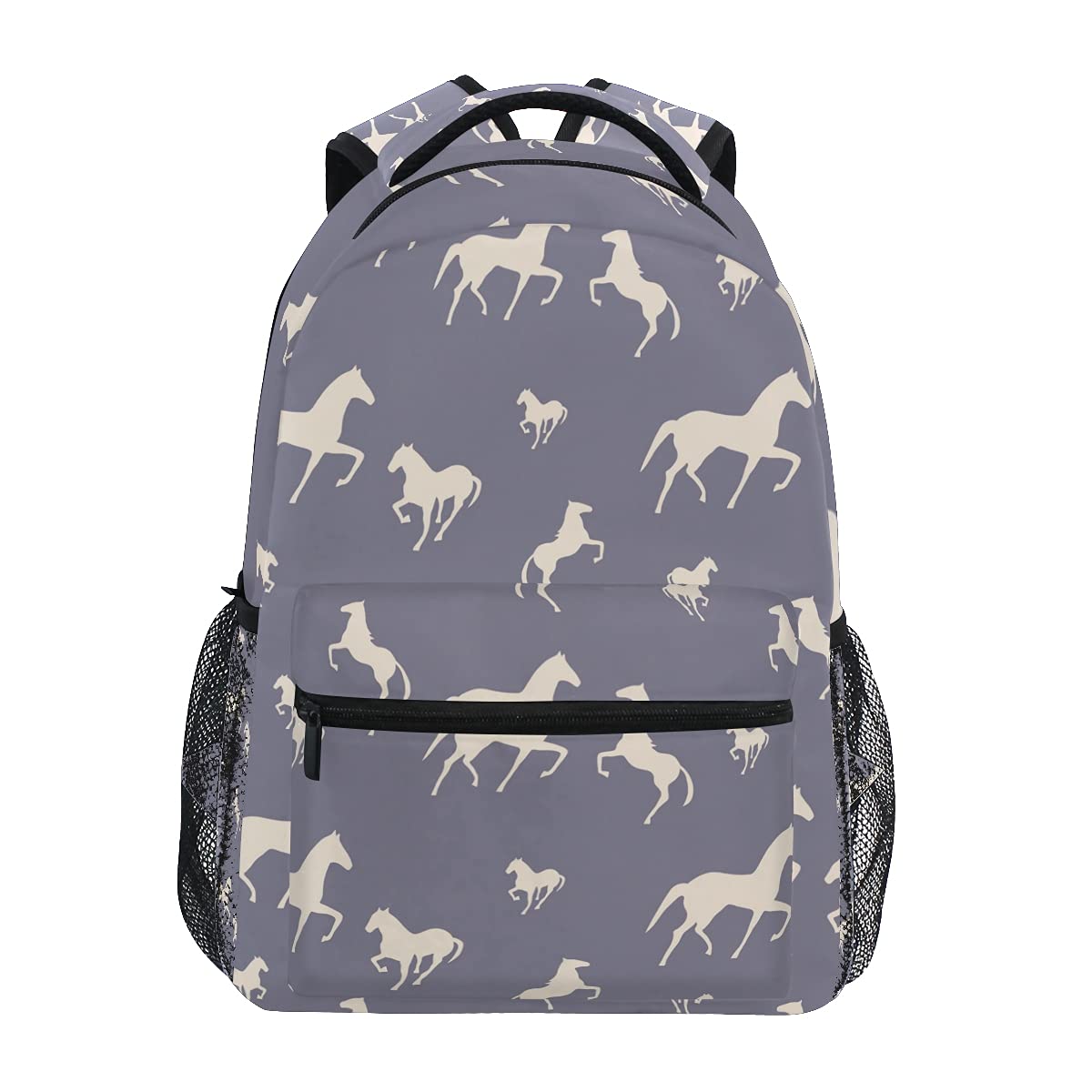 ALAZA Purple Horse Backpack for Girls - Cute Pony School Bag with Laptop Compartment, Durable Bookbag for 3rd 4th 5th Grade Students - Perfect for School, Travel & Horse Riding Lessons