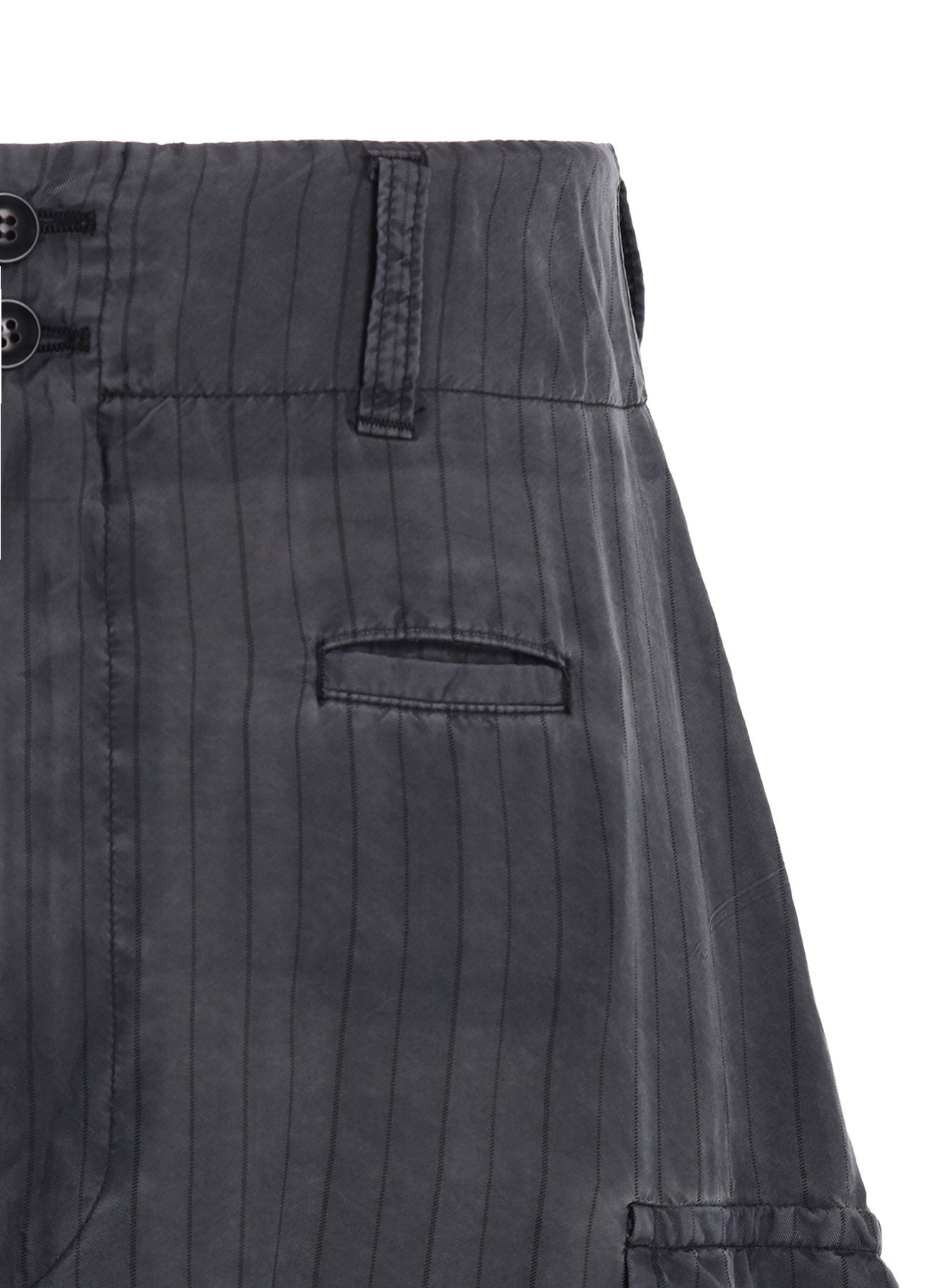 Women's Lightweight Cupro Stripe Cargo Skirt - High Waist A-Line Utility Skirt with Pockets | Perfect for Casual Outfits, Streetwear & Travel