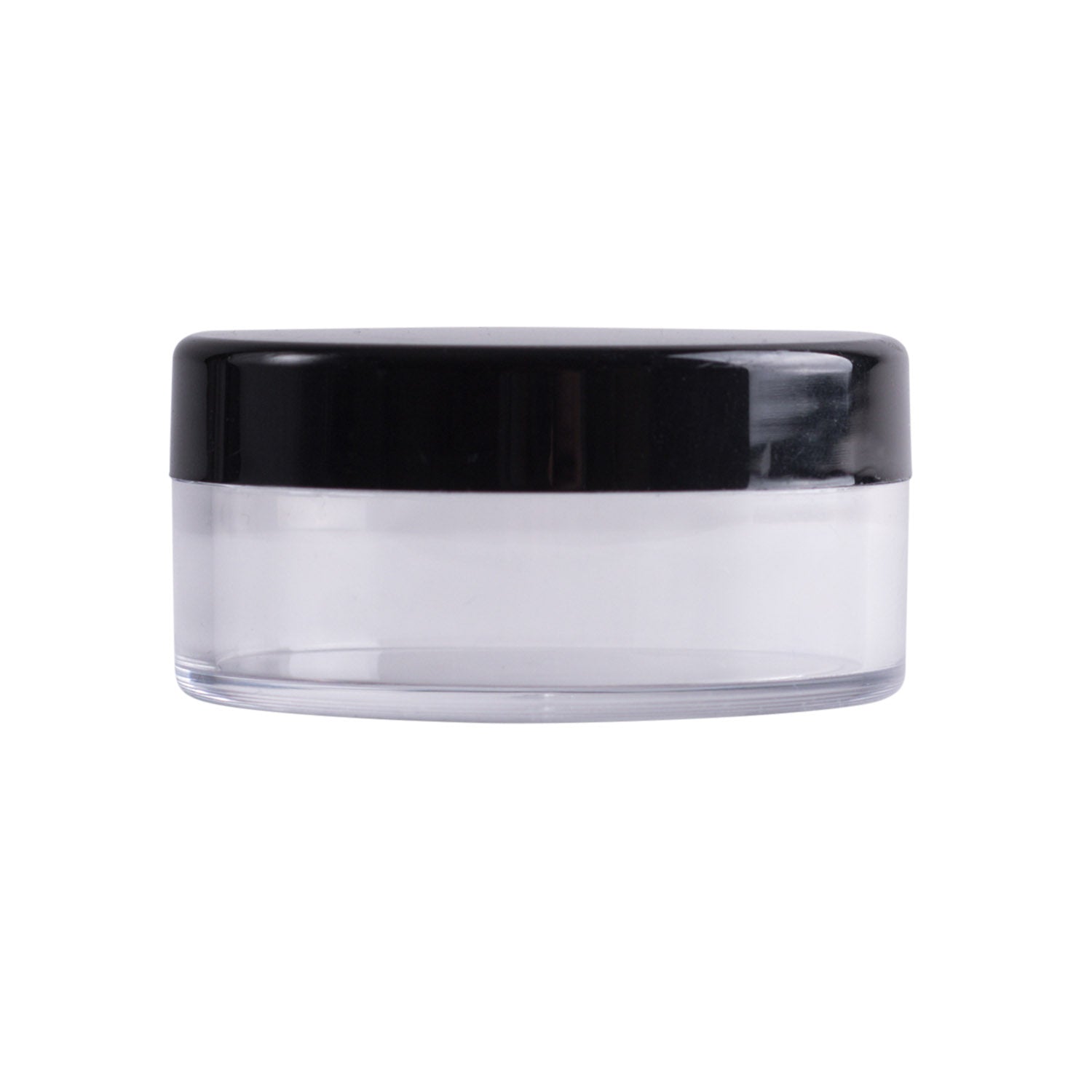 Clear Plastic Jar with Black Lid - Airtight Food Storage Container for Kitchen, Pantry & Bathroom Organization - Perfect for Spices, Candles, DIY Crafts & More