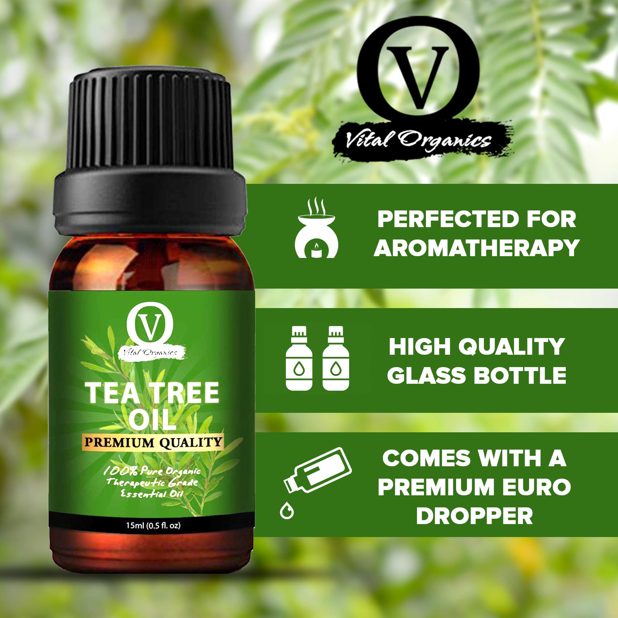 100% Pure Tea Tree Essential Oil for Acne, Dandruff & Skin Care - Undiluted, Cold Pressed, Unrefined Therapeutic Grade (Pack of 2, 15ml & 30ml) - Perfect for Face Cleansing, Hair Treatment & Natural Skin Therapy