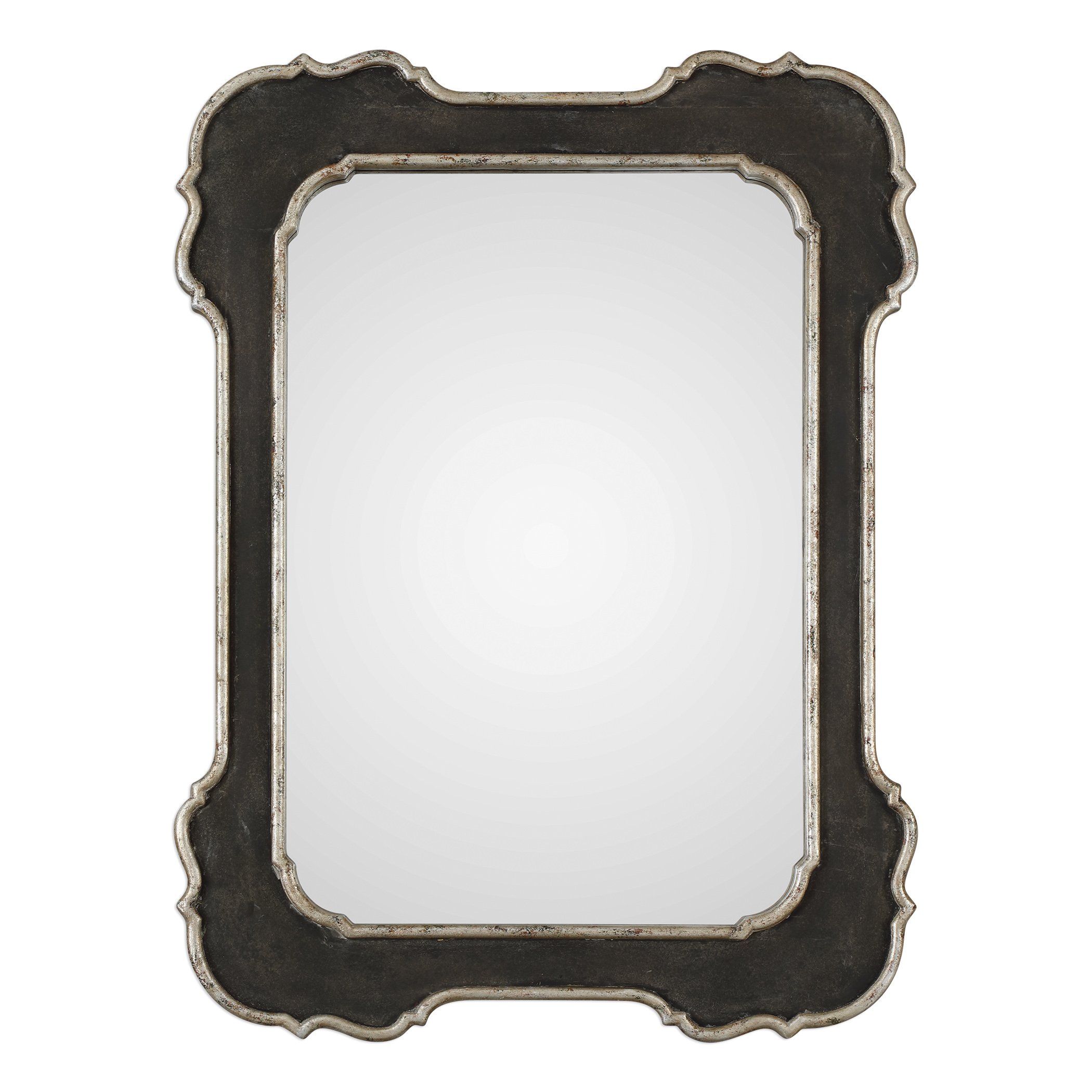 Vintage Black Mirror with AR Lighting - Bellano Aged Wall Mirror for Home Decor, Living Room, Bedroom & Entryway