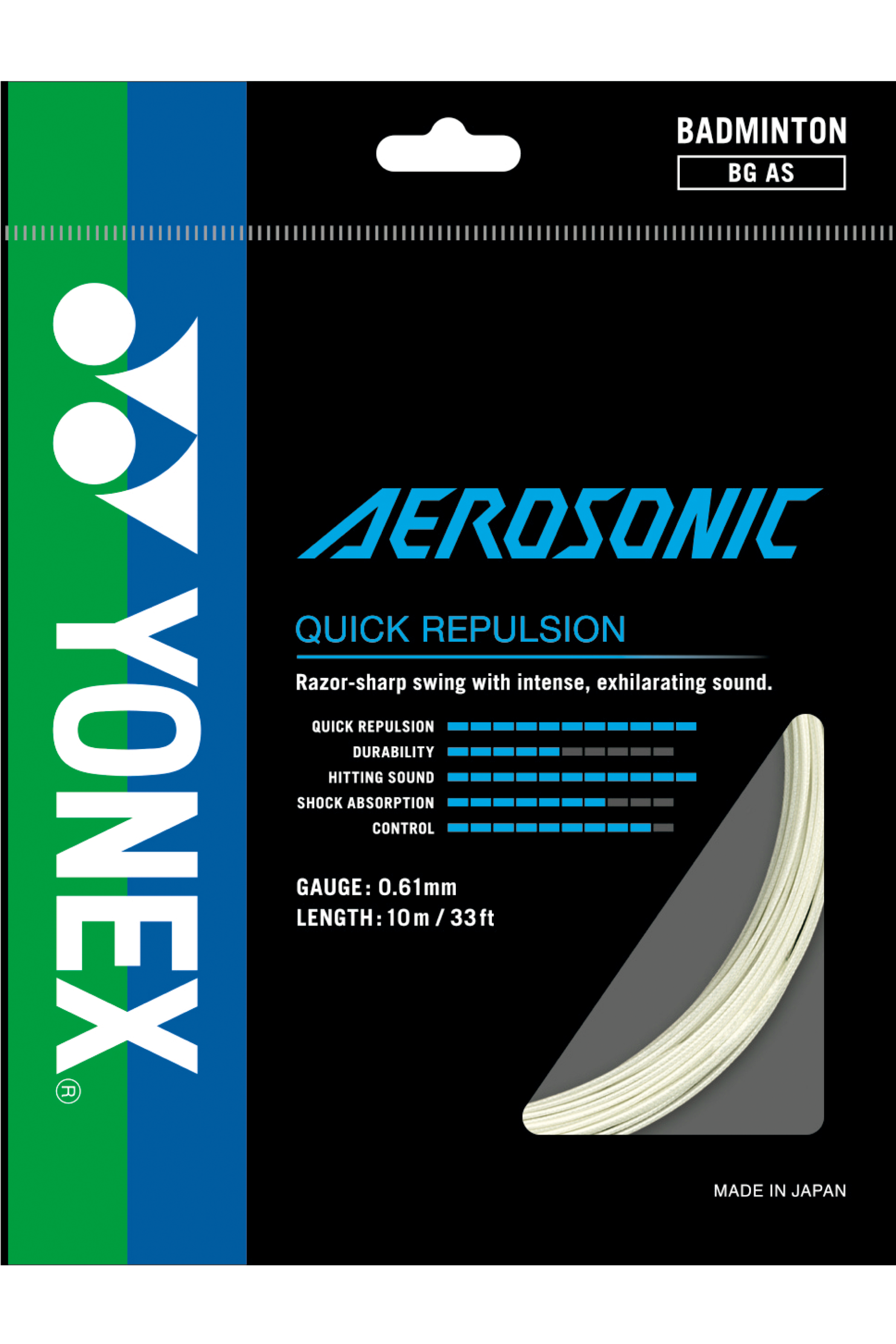Yonex Aerosonic Badminton String - High Performance Racket String for Competitive Play & Training | Perfect for Tournaments & Professional Players