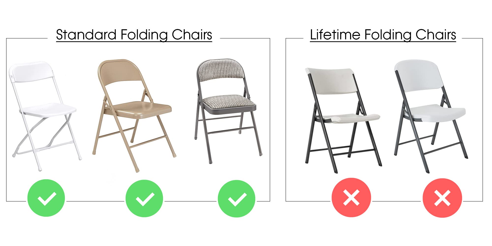 100 Pack Stretch Spandex Folding Chair Covers - Black & White Striped Design for Weddings, Parties & Events - Elastic Dining Chair Slipcovers for Home & Commercial Use