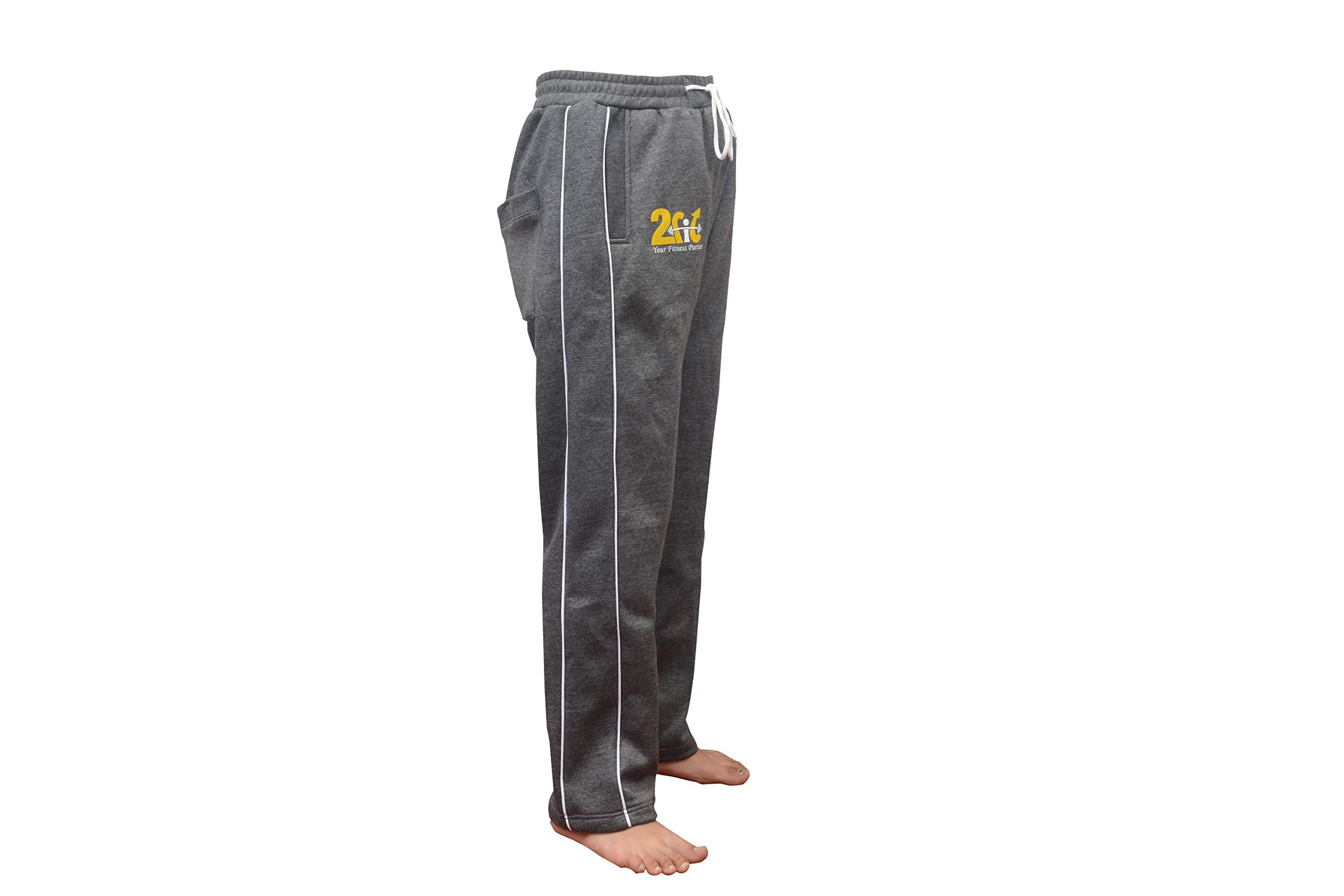 2Fit Men's Fleece Joggers - Soft & Warm Gym Pants for MMA, Boxing, Jogging & Workout - Comfortable Sweatpants for Training & Lounge - Large Size - Perfect for Fitness, Running & Casual Wear