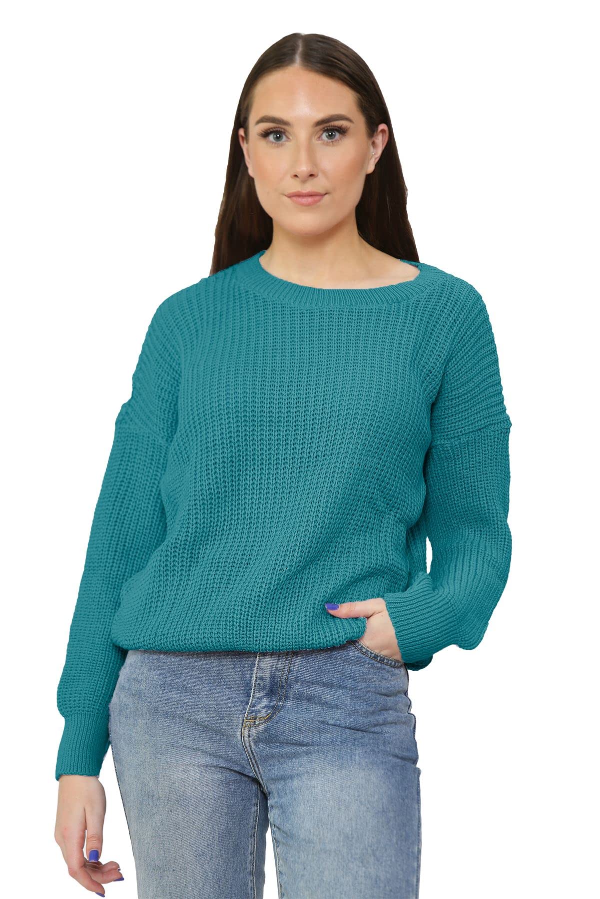 Women's Cable Knit Oversized Sweater - Soft Casual Winter Pullover for Cozy Comfort | Perfect for Layering, Office Wear & Cold Weather Fashion