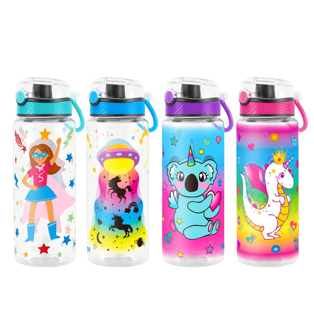 Eco-Friendly 23oz/680ml Cute Koala Water Bottle for Kids & Girls - BPA Free Tritan, Leak Proof, Easy to Clean with Carry Handle - Perfect for School, Outdoor Activities & Travel
