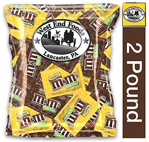 Milk & Peanut M&M's Chocolate Candy - 2 lb Variety Pack - Bulk Chocolate Candies for Parties, Halloween, Christmas & Office Snacks
