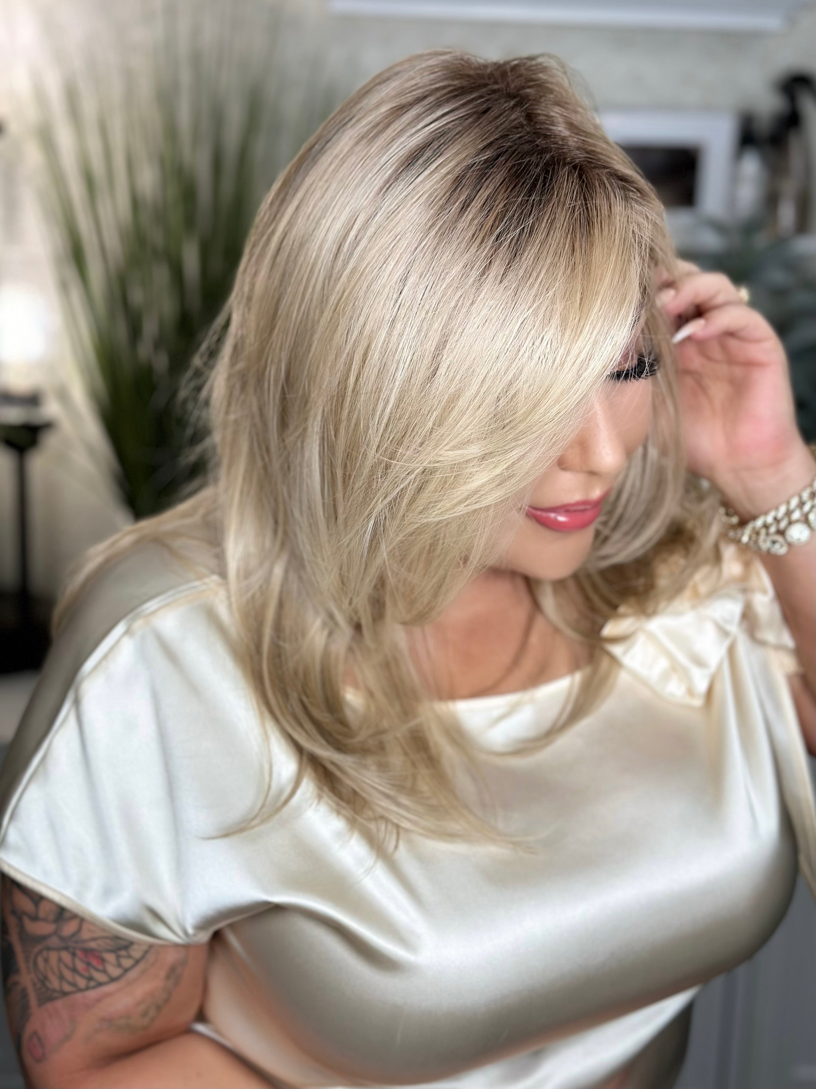 Buttermilk Blonde Hair Extensions - Everyday Elegance Clip-In Human Hair Extensions for Women | Perfect for Parties, Weddings & Daily Styling