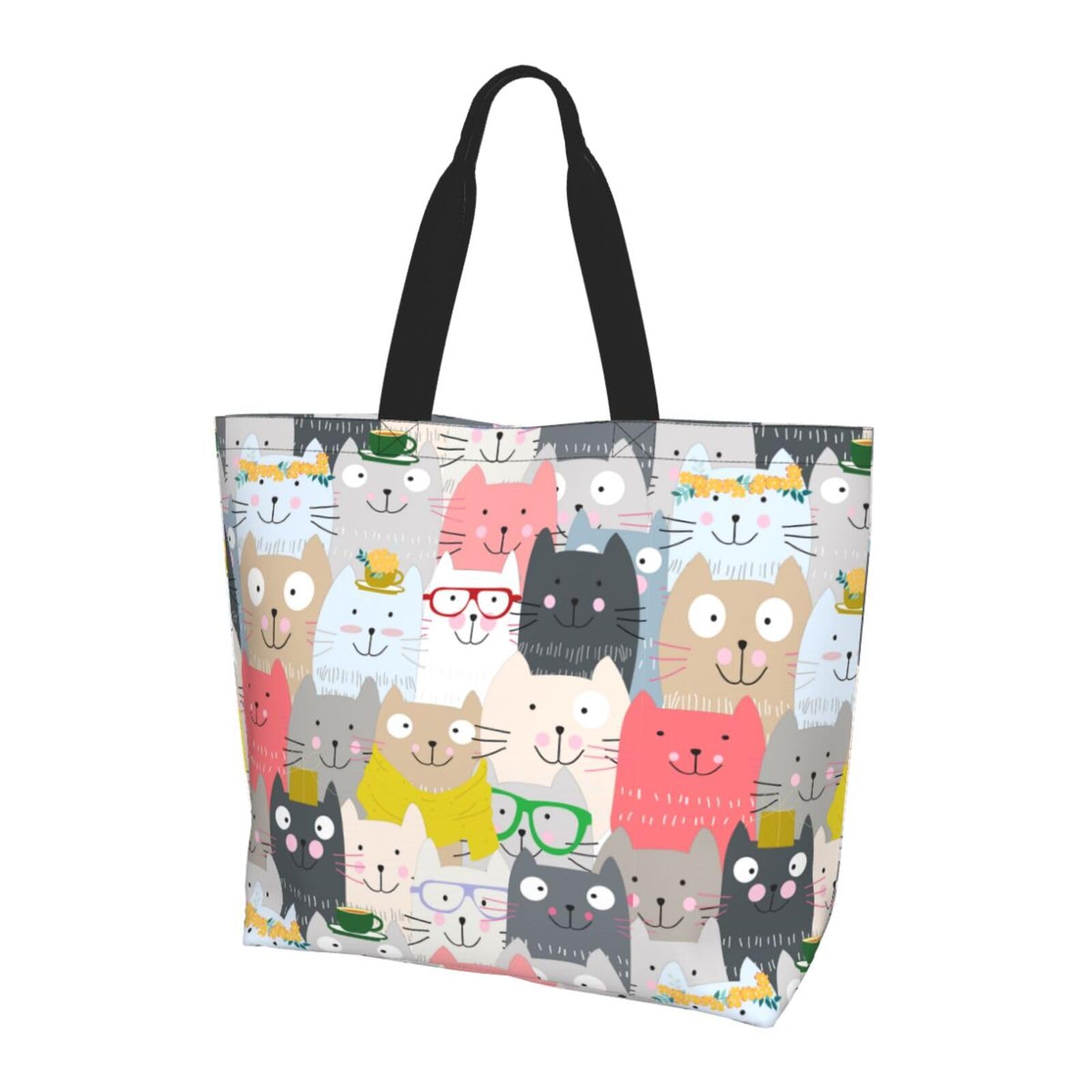 Stylish Large Tote Bag for Women - Durable Reusable Grocery & Beach Bag with Pockets - Funny Gift Idea for Mom, Friends - Perfect for Shopping, Travel, Picnics & Daily Use