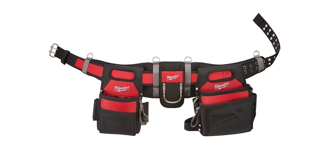 Milwaukee 48-22-8110 Electrician's Tool Belt - Durable Work Belt for Electricians & Contractors - Perfect for Wiring, Electrical Repairs & Construction Projects