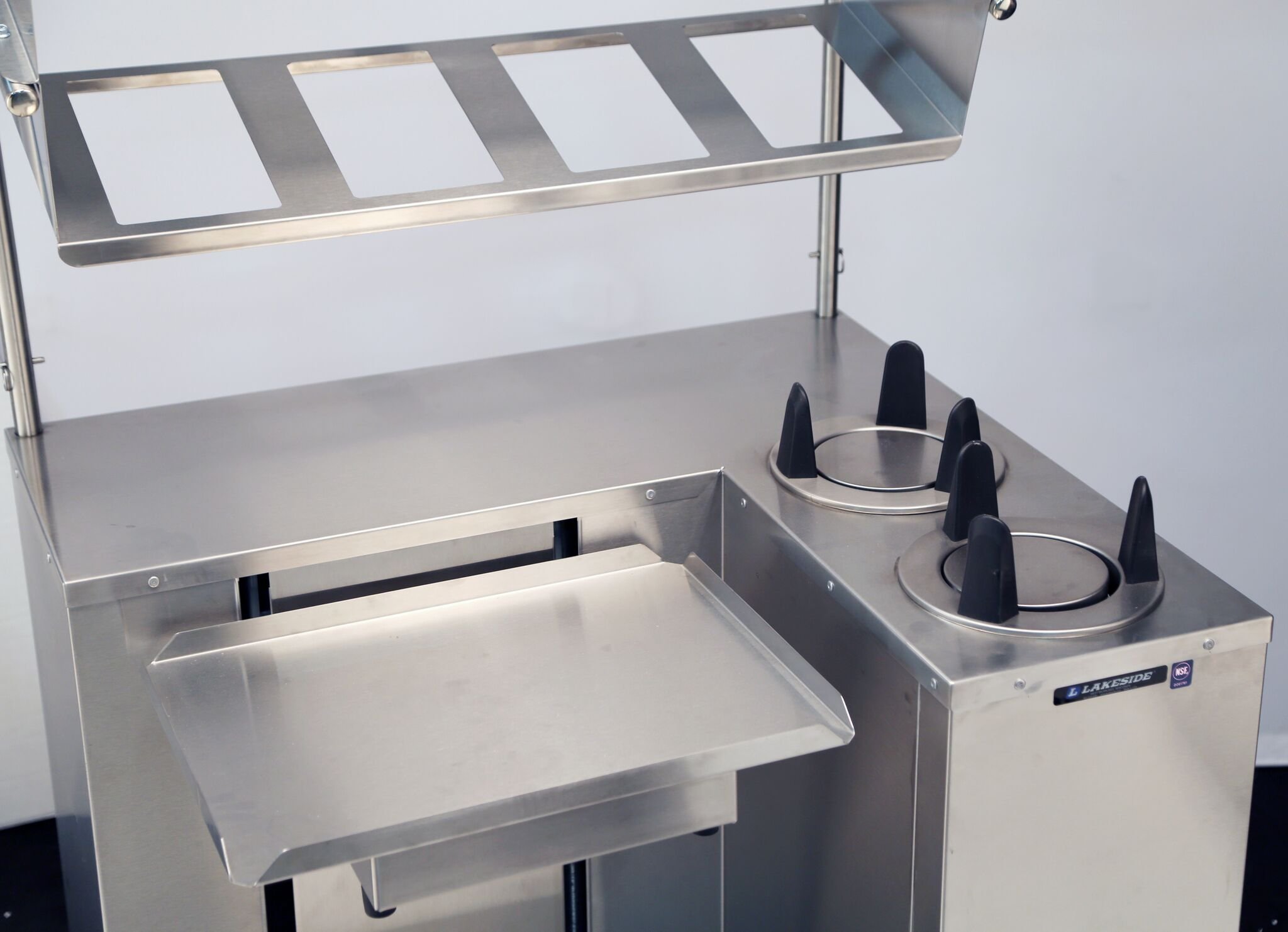 Lakeside 2620 Commercial Food Service Deluxe Tray Starter Station - Stainless Steel Countertop Organizer for Pans, Trays & Dishes (Fully Assembled) - Perfect for Restaurants, Cafeterias & Buffet Setups