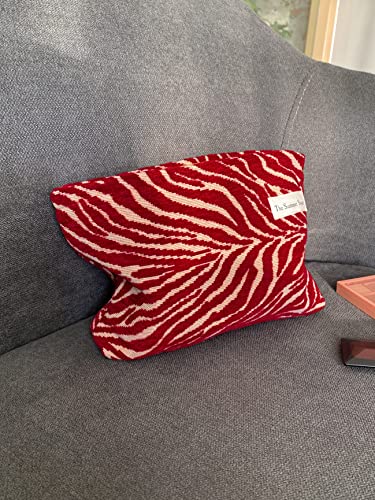 Velvet Zebra Print Red