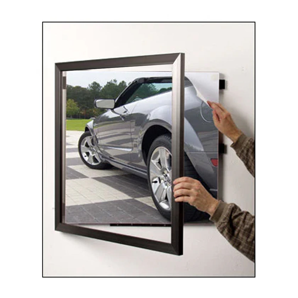 24x24 Poster Frame - SwingFrame Carbon Steel Display for Art, Photos & Posters - Perfect for Home, Office & Gallery Decor