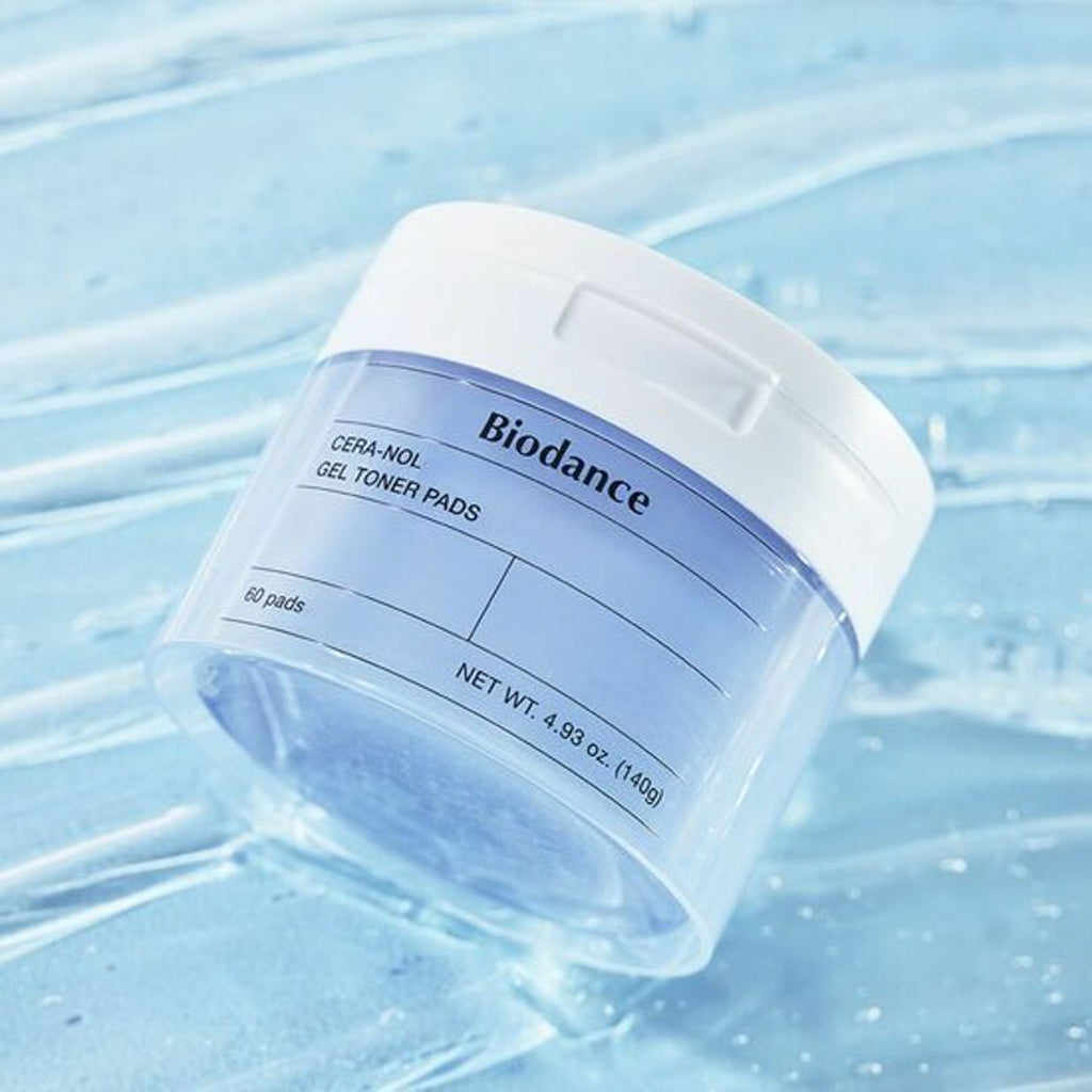 BIODANCE Cera nol Gel Toner Pads - 60 Count Exfoliating Face Pads for Sensitive Skin | Hydrating & Soothing Korean Skincare | Perfect for Daily Cleansing & Makeup Removal