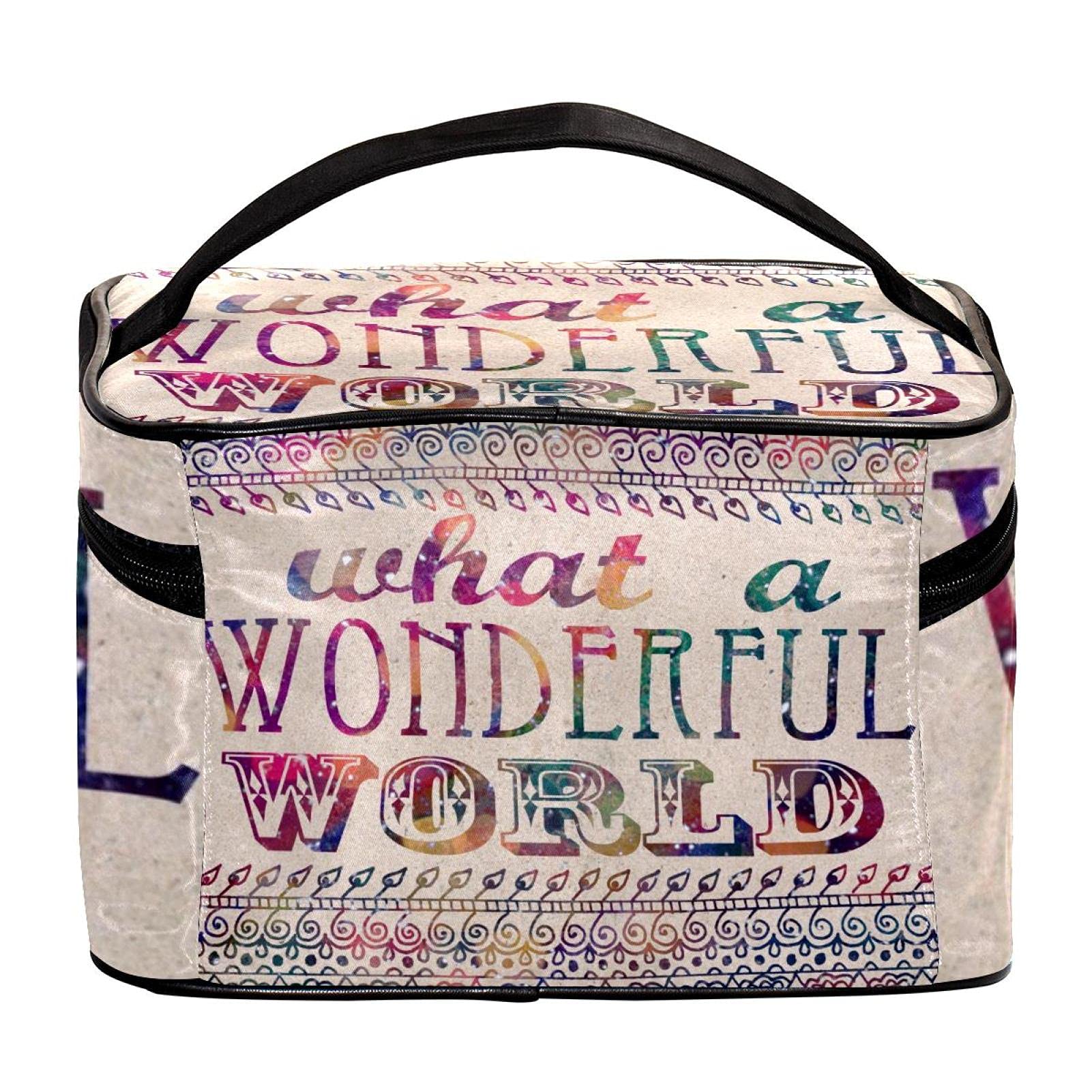 Bohemian Tribal Art Pattern Large Travel Makeup Bag - Waterproof Cosmetic Organizer with Zipper for Women & Girls | Perfect for Vacation, Gym, Beach & Daily Use