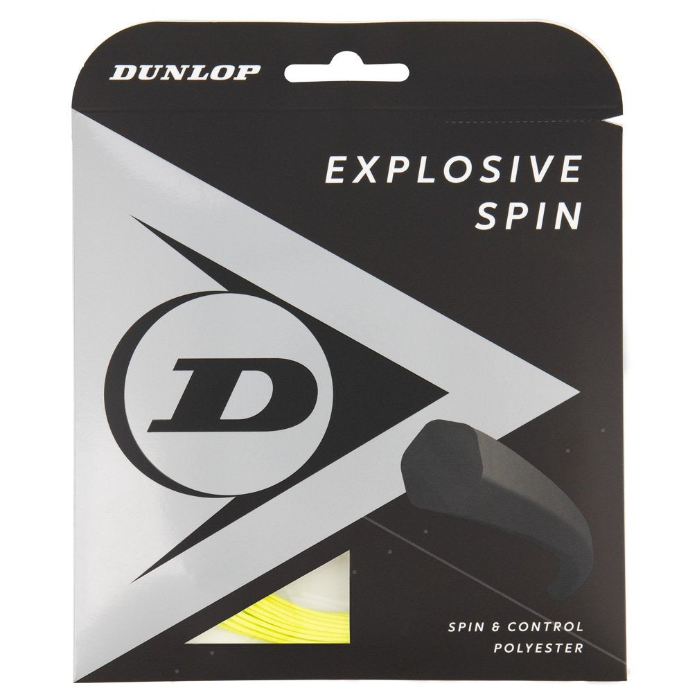 Dunlop Explosive Spin 16/1.30 Tennis String - High Performance Polyester String for Power & Spin (Yellow) | Perfect for Competitive Players & Advanced Tennis Enthusiasts