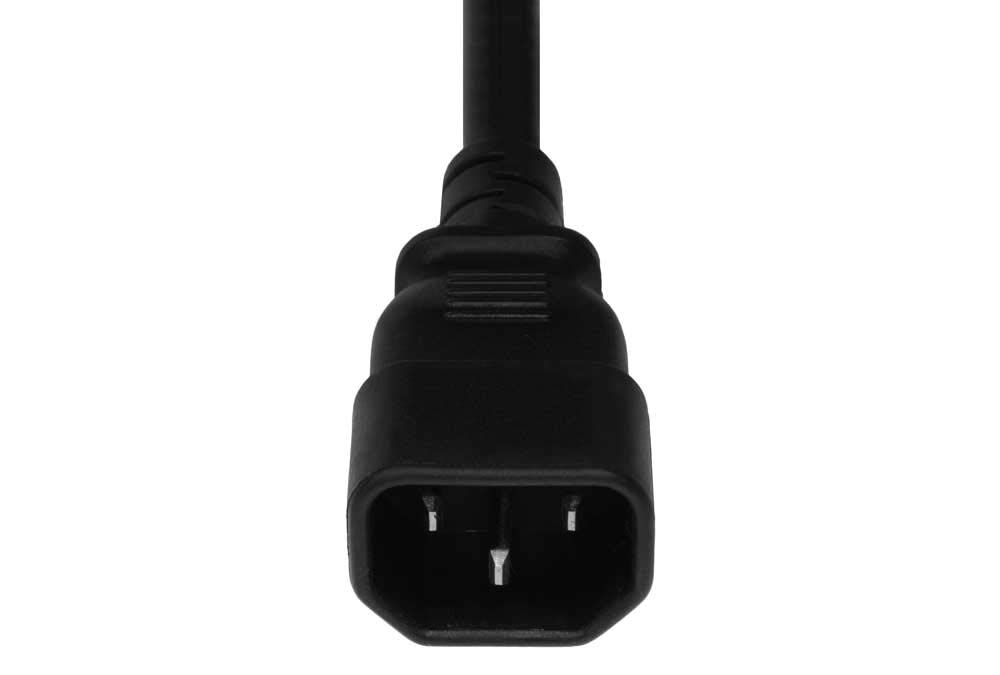 16 AWG 6ft Computer Power Extension Cord - IEC 60320 C14 to C13 Cable for PC, Monitor, Printer, Scanner | Heavy Duty Power Supply Cord for Office, Home & Data Center Use