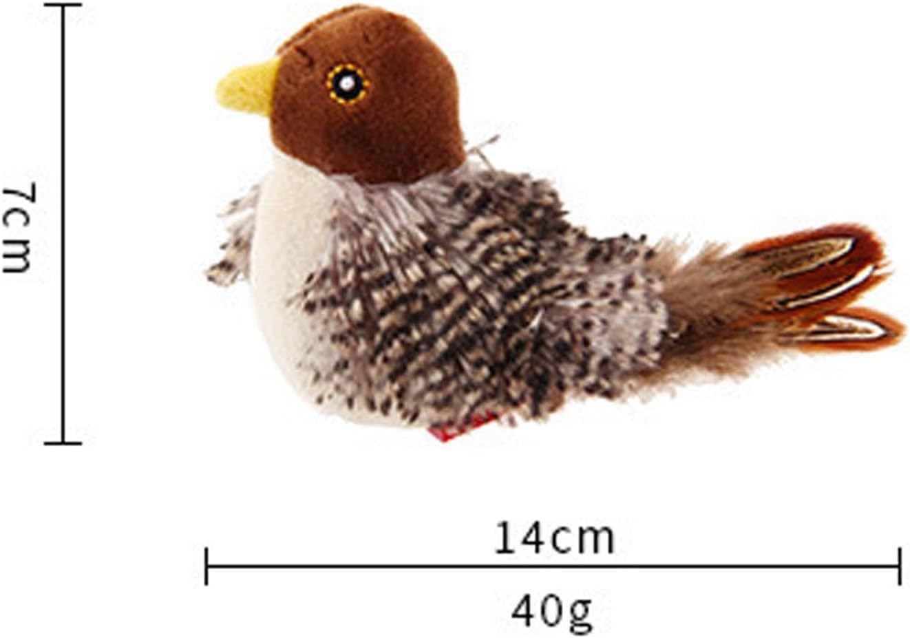 Interactive Chirping Bird Cat Toy with Flapping Wings - Automatic Motion Cat Kicker Toy for Exercise & Play - Realistic Simulated Bird Sound to Relieve Boredom - Perfect for Indoor Cats & Solo Playtime Fun