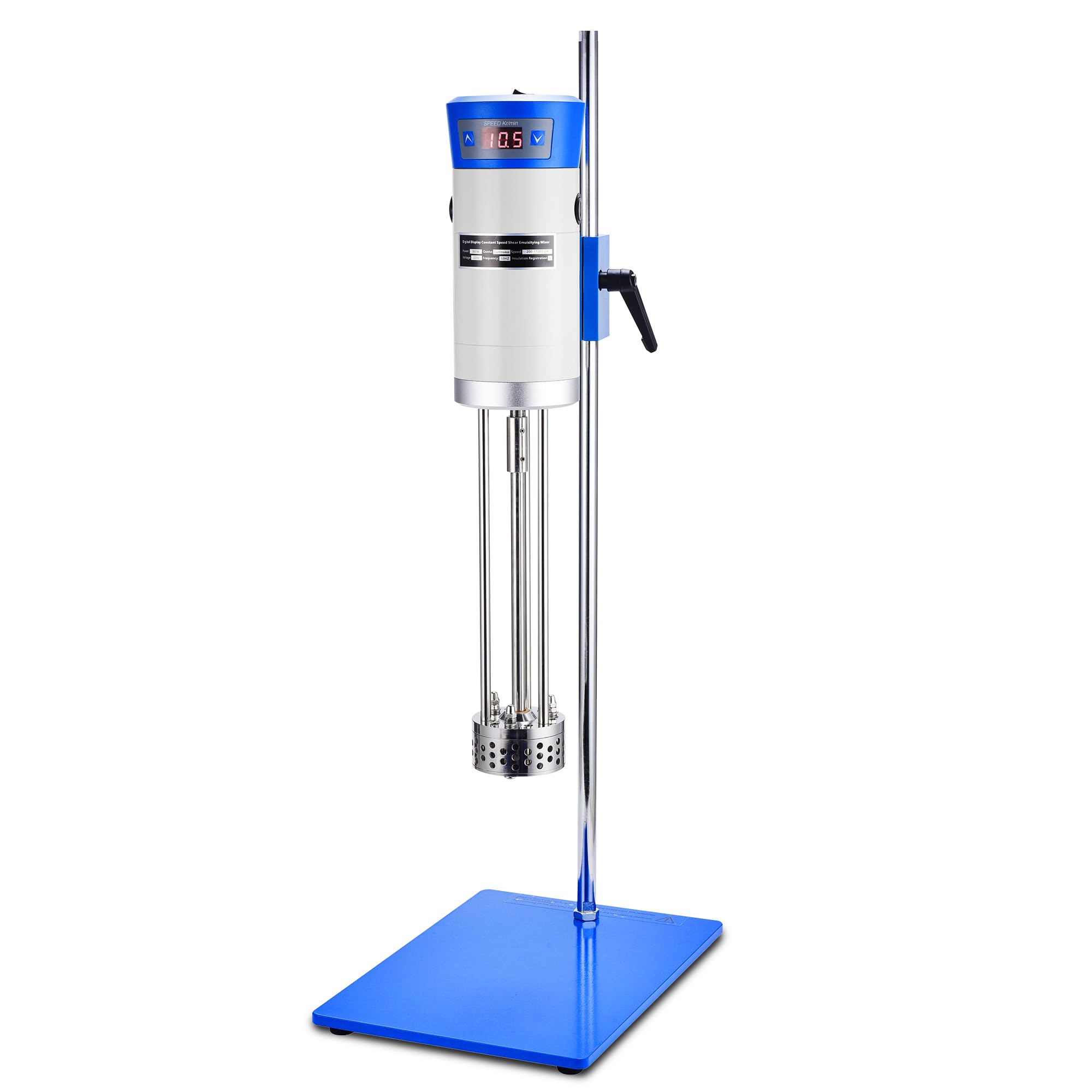 High Speed Digital Dispersing Homogenizer Emulsifier - 40L Capacity, 200-11000 RPM, 510W, 110V - Perfect for Cosmetics, Food & Paints Industry - Ideal for Lab Mixing, Industrial Production & Quality Control