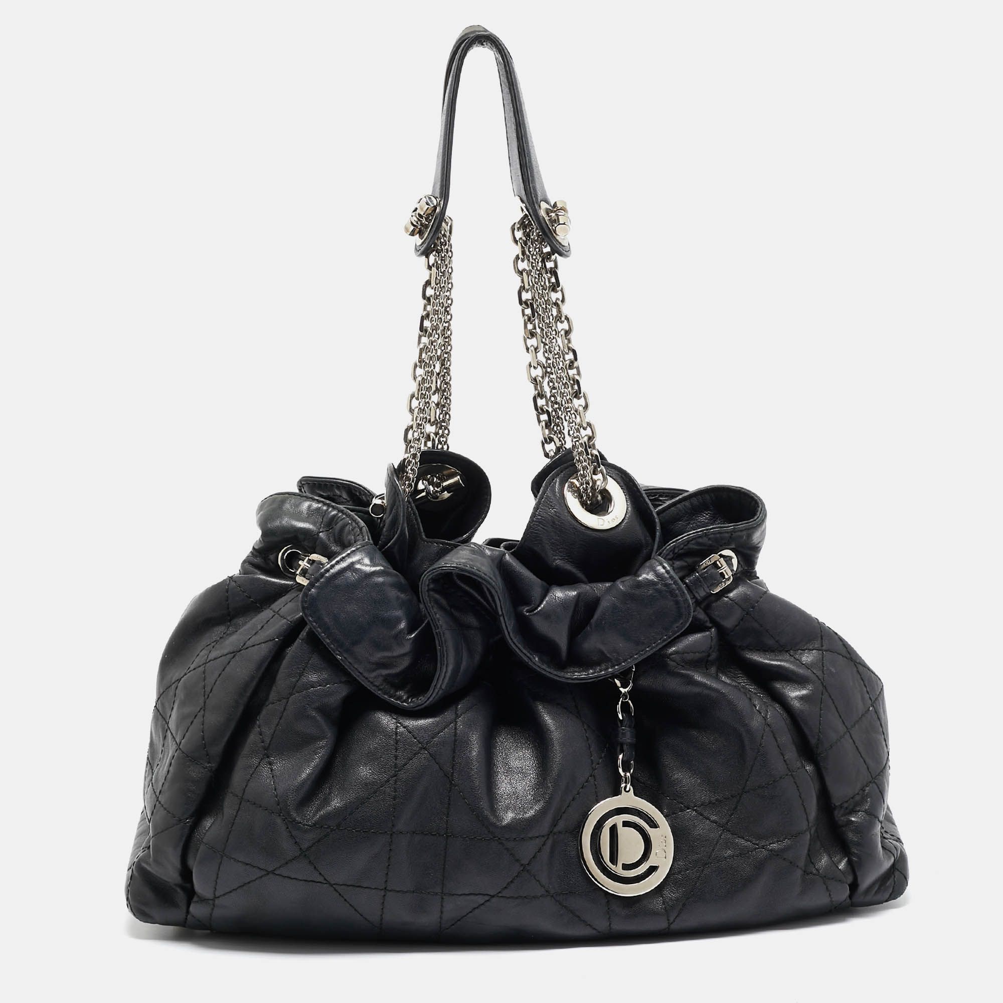 Black Cannage Leather Le Trente Hobo Bag - Luxury Designer Handbag for Women | Perfect for Work, Travel & Everyday Use