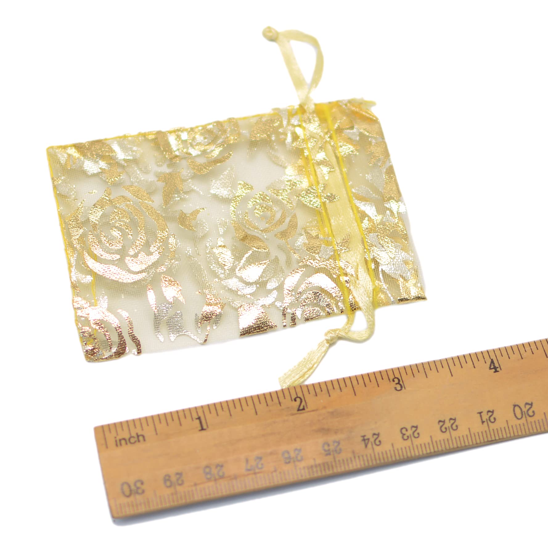 Mixed Color Sheer Organza Bags for Wedding Favors & Jewelry (2.7x3.5