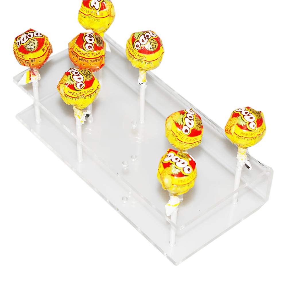11-Hole Acrylic Lollipop Stand for Parties, Cake Pops, and Candy Displays - Perfect for Birthday Celebrations, Baby Showers, and Dessert Tables