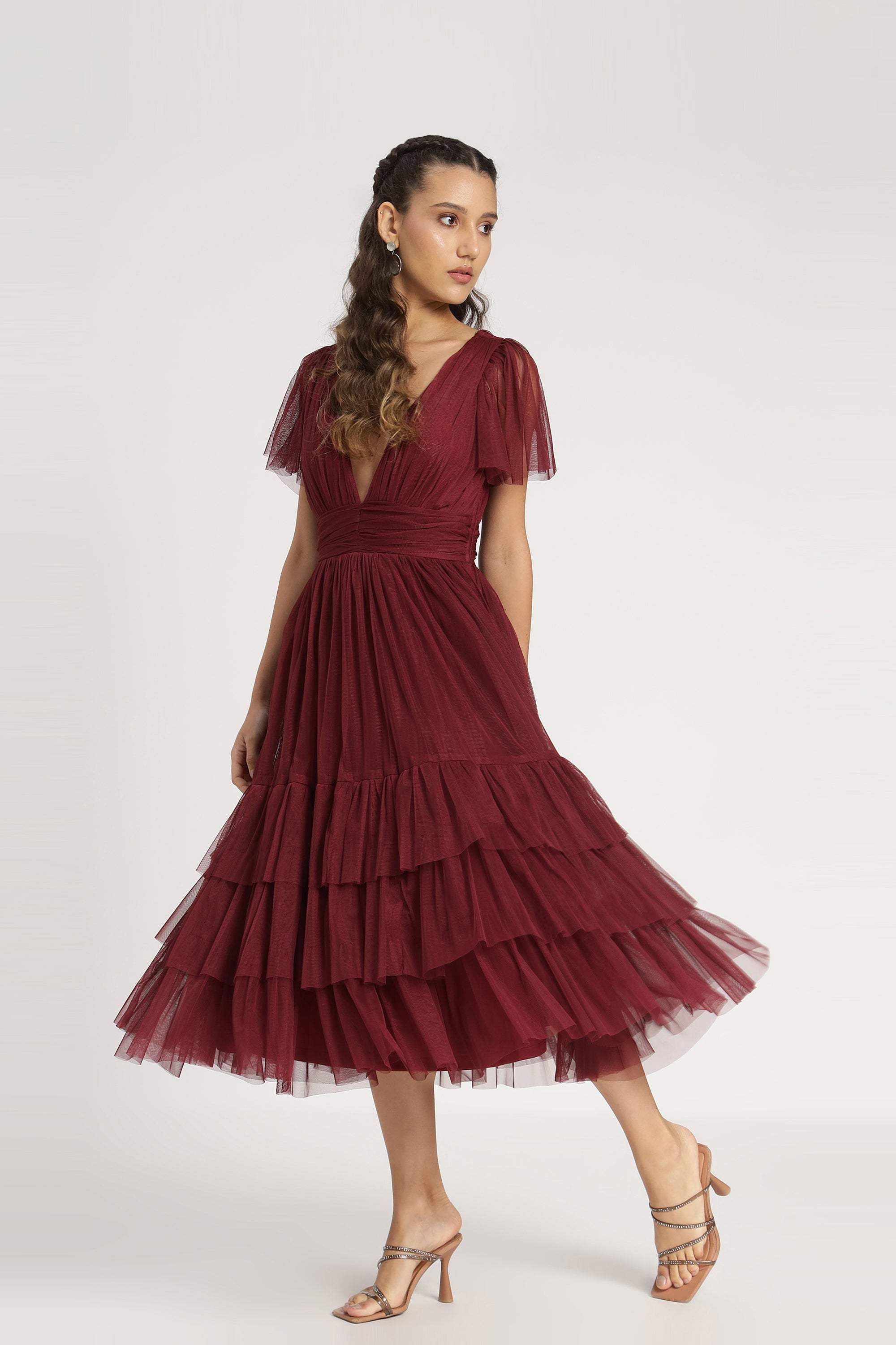 Elegant Madison Burgundy Bridesmaid Dress - A-Line Floor-Length Formal Gown for Weddings, Prom & Special Occasions