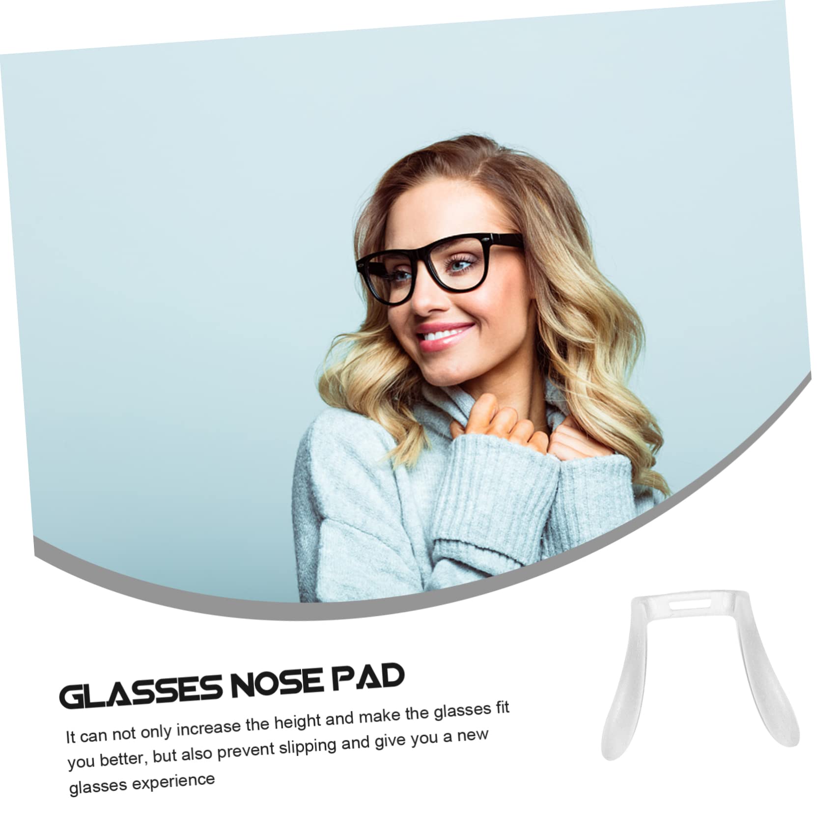 SOLUSTRE 3-Pack Hard Plastic Nose Pads & Temple Tips for Glasses & Sunglasses - Replacement Eyewear Support Pads for Comfort & Durability - Perfect for Reading, Driving, and Outdoor Activities
