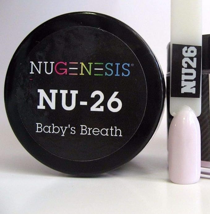 Nugenesis Dip Powder NU 26 Baby's Breath - Professional Nail Kit for Long-Lasting Manicures, Salon-Quality DIY Nails at Home, Perfect for Weddings, Parties & Special Occasions