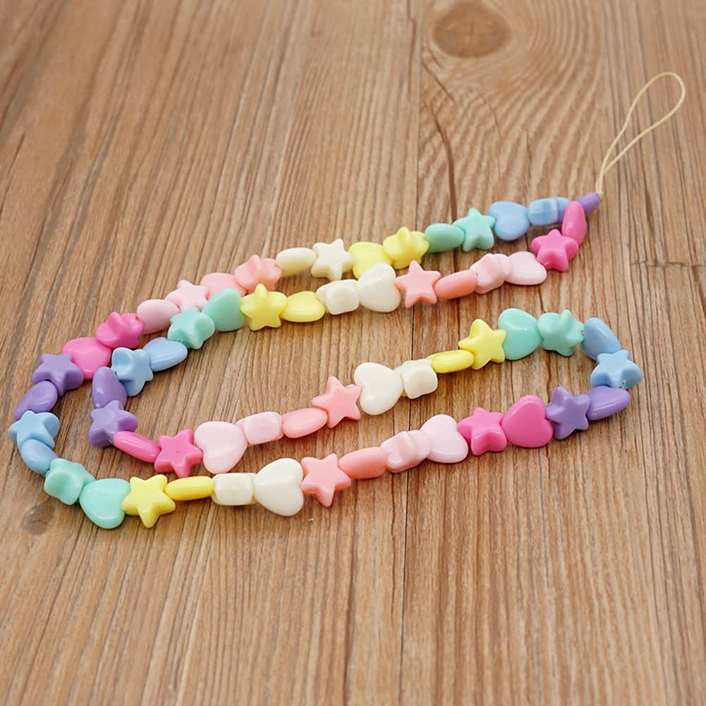 Colorful Beaded Phone Lanyard - Anti-Lost Wrist Strap for Phone Security