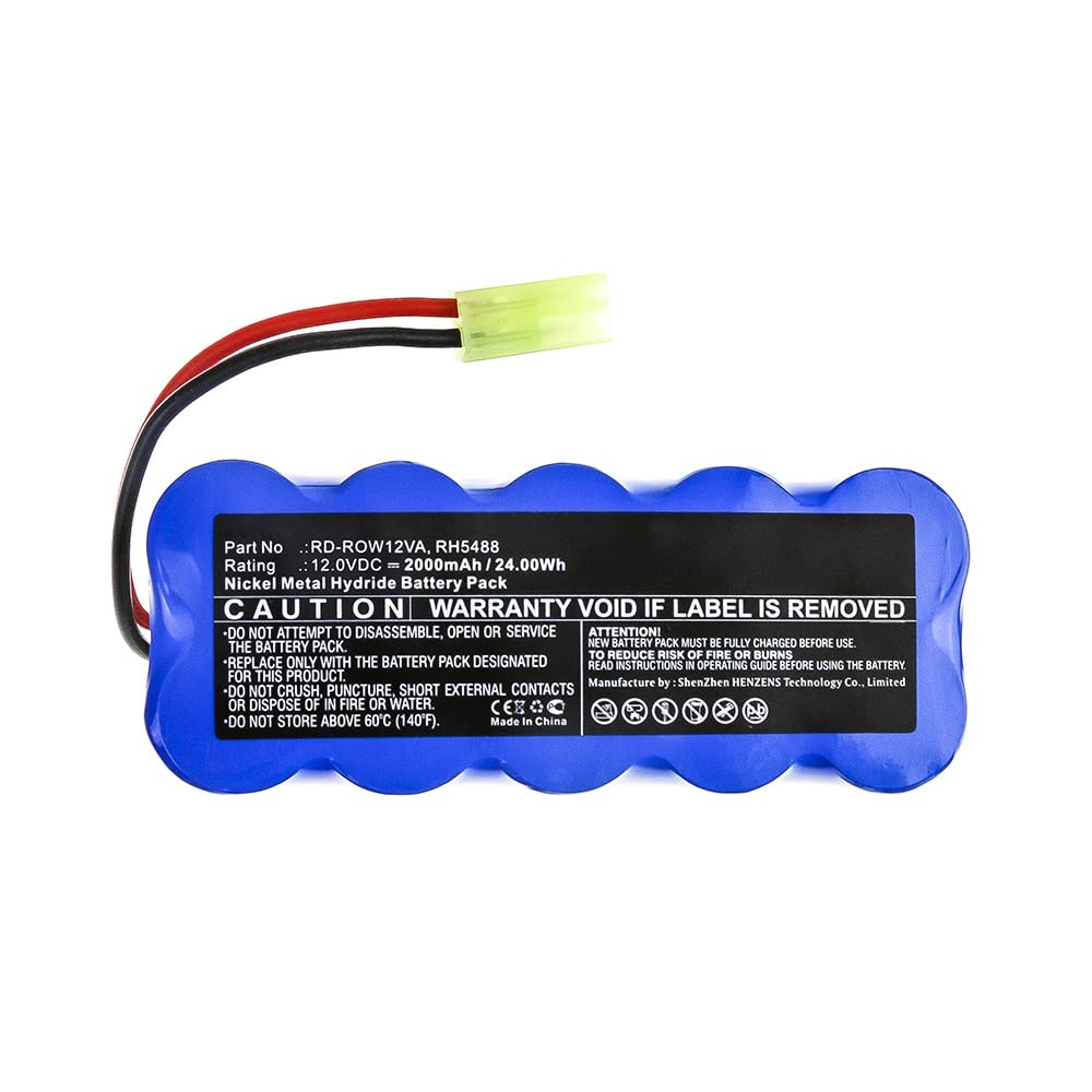 Synergy Digital 12V 2000mAh Ni-MH Replacement Battery for Rowenta RH846501/9A0 Vacuum Cleaner - High Capacity Compatible with Rowenta RD-ROW12VA - Perfect for Home Cleaning & Car Detailing