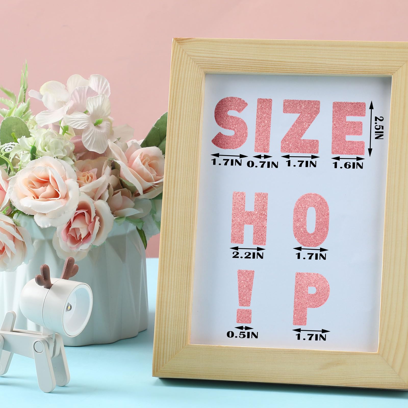 Harloon 232 Pcs Large Glitter Alphabet Letter Stickers - 24 Sheets Self-Adhesive Big Font Letters Kit for Mailbox, Bulletin Boards, Classroom & Home Decor (Pink, 2.5 Inch) - Perfect for DIY Crafts, Scrapbooking, Party Decorations and Personalized Gifts