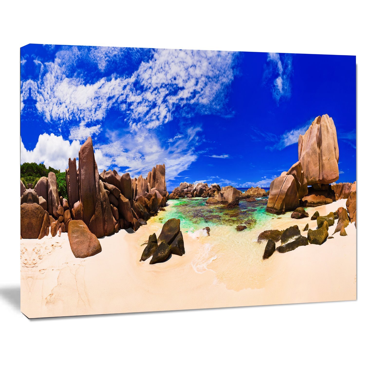 Stunning Seychelles Tropical Beach Landscape Canvas Print - Perfect for Home Decor, Office Wall Art & Coastal Themed Interiors