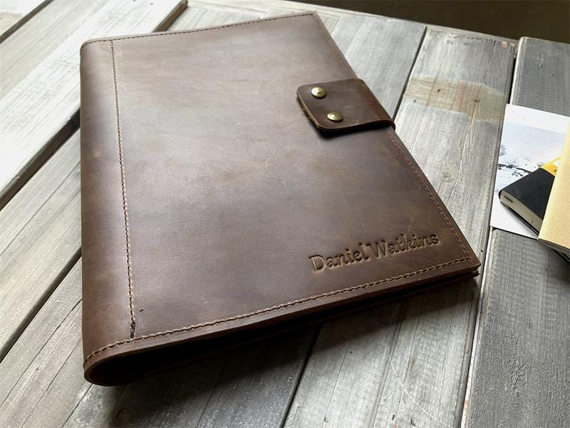 Vintage Refillable Leather Notebook with Zipper - Elegant Writing Journal for Travel, Office & Daily Use - Perfect Gift for Writers & Professionals