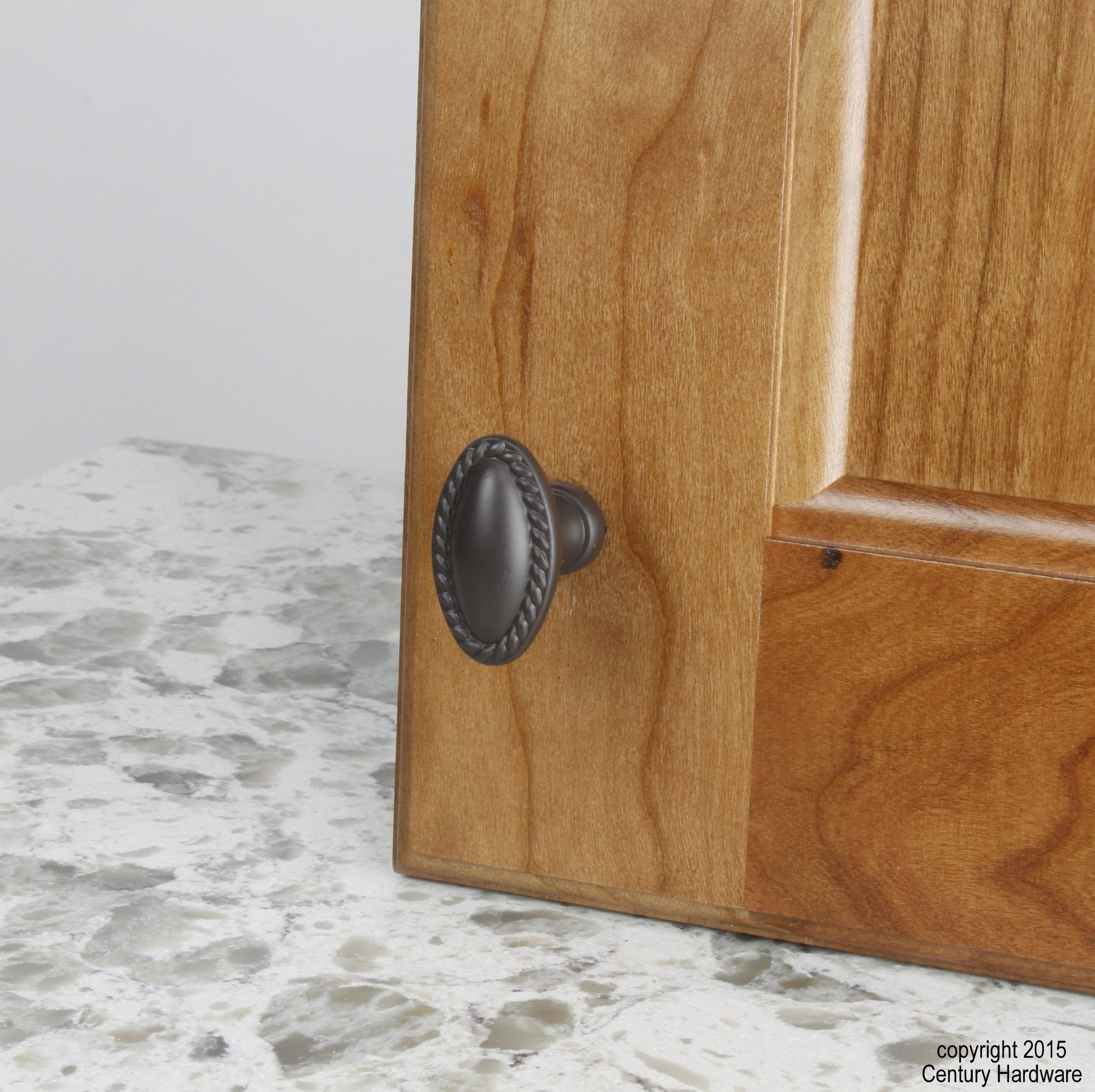 Century Cabinet Oval Knob - Pack of 250 - Oil Rubbed Bronze - 1-3/8 Inch Diameter - Furniture & Cabinet Hardware Knob - Hawthorne 22307-OB - Perfect for Kitchen Cabinets, Dressers & DIY Home Renovation Projects