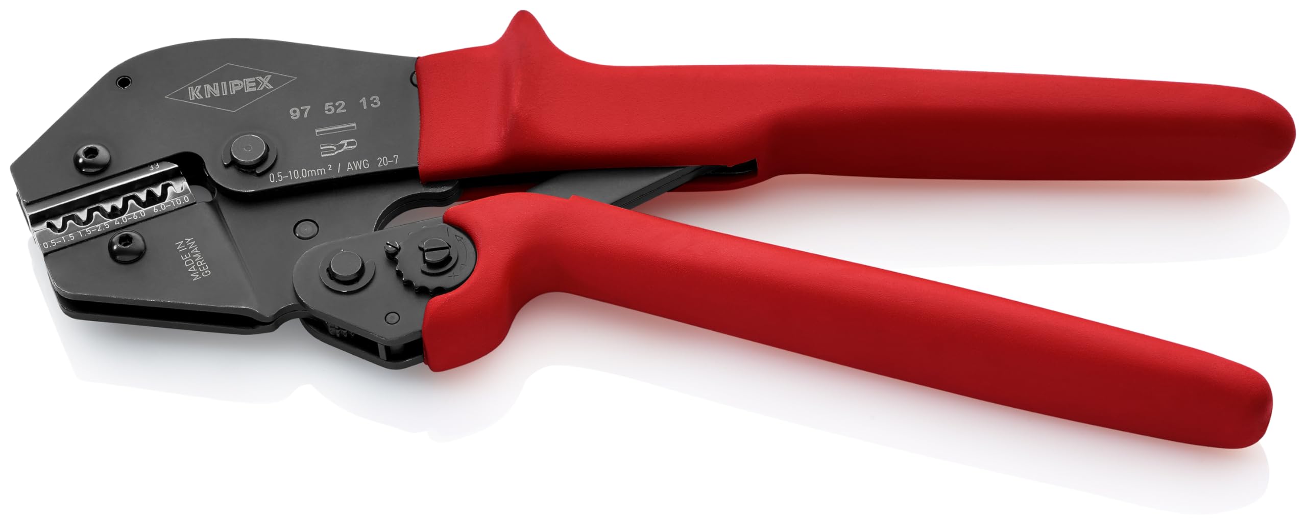 KNIPEX Crimping Pliers for Non-Insulated Cable Lugs - Professional Wire Terminal Crimper Tool for Electrical Wiring, Automotive & DIY Projects