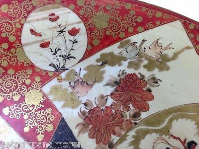 Antique Japanese Kutani Ceramic Plate - 19th Century Hand-Painted Collectible Art Piece for Home Decor & Display