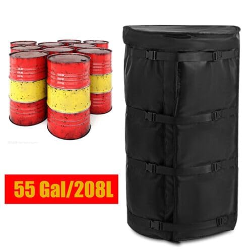 55 Gallon Drum Heater - Adjustable 120°F Barrel Heating Blanket with Detachable Design for Fast Warming | Ideal for Industrial Use, Chemical Storage & Cold Weather Applications