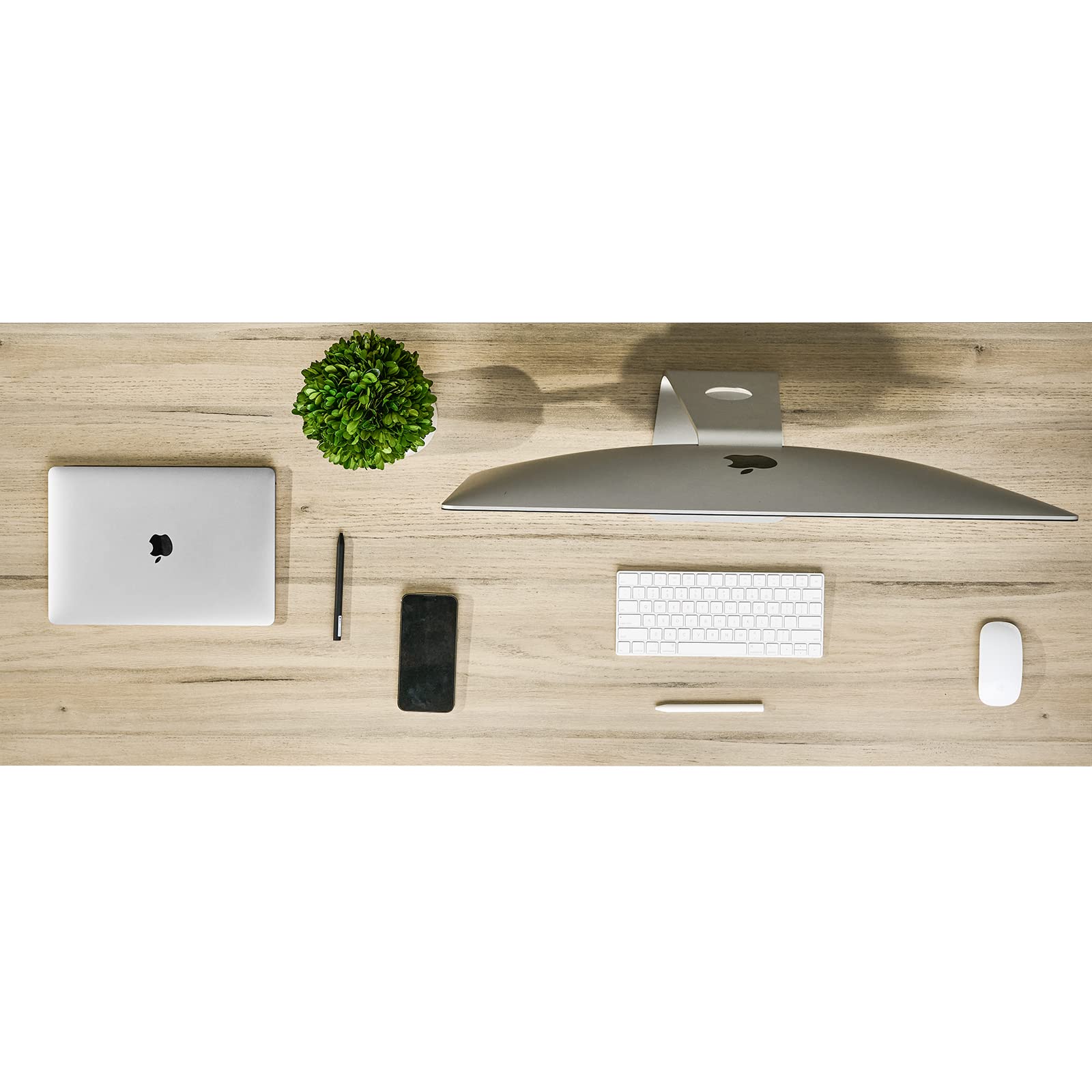 Kaboon 60x28 Inches Solid Wood Tabletop - 1 Inch Thick Light Oak Desktop for Sit Stand Desk, Double Desks & L-Shaped Workstations | DIY Home Office & Commercial Use (27.56