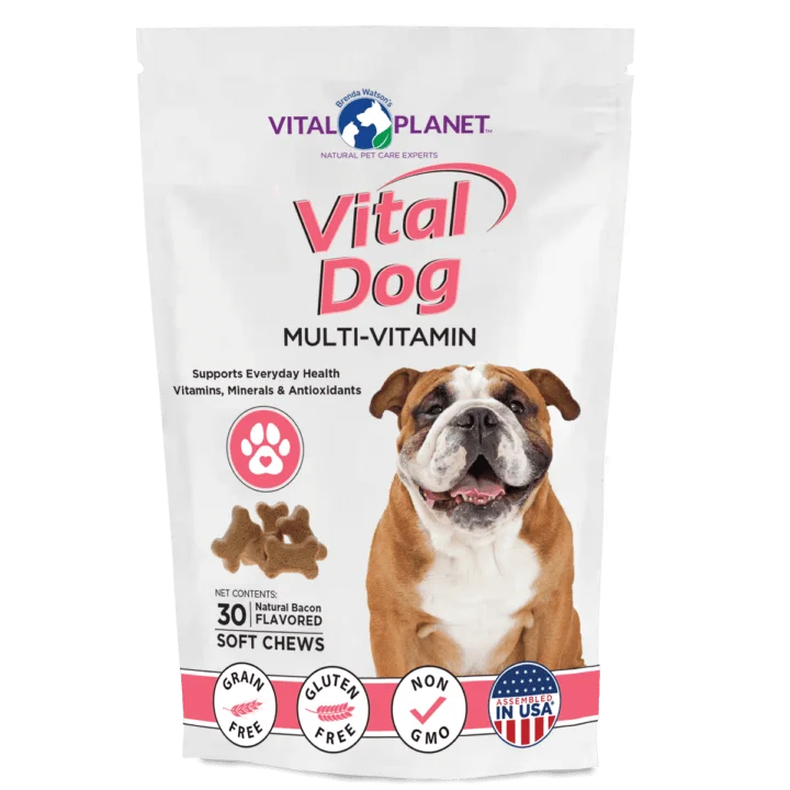 Vital Planet Vital Dog Multivitamin - Complete Daily Supplement for Dogs with Vitamins & Minerals - Supports Joint, Skin & Coat Health - Ideal for Adult & Senior Dogs - Perfect for Daily Nutrition & Wellness Routine
