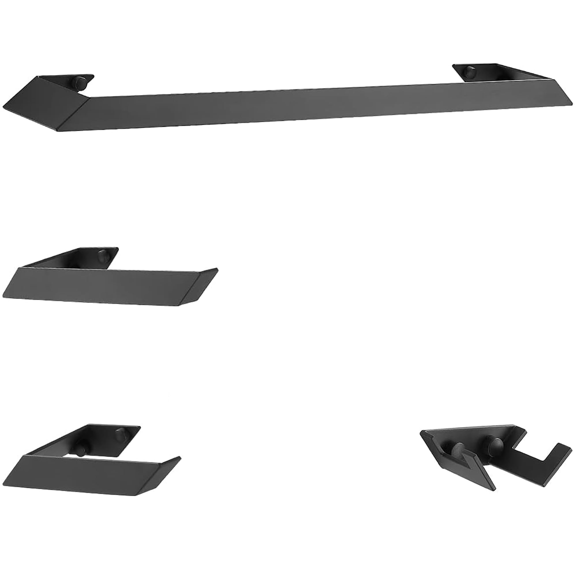 Sagetta 4-Piece Stainless Steel Bathroom Hardware Set - 24
