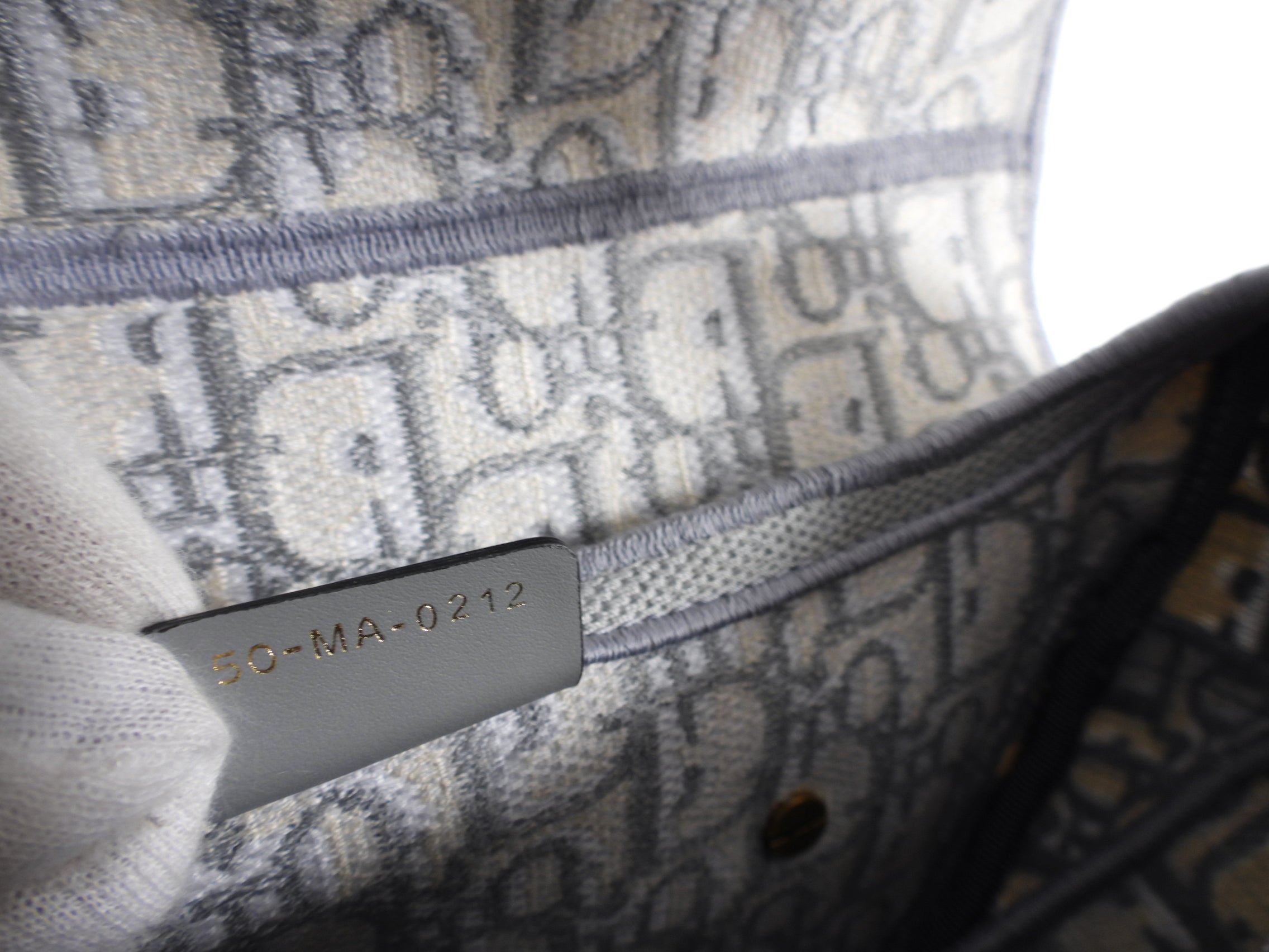 Christian Dior Large Light Grey Oblique Jacquard Saddle Bag - Luxury Designer Handbag for Women, Perfect for Work, Travel & Evening Events