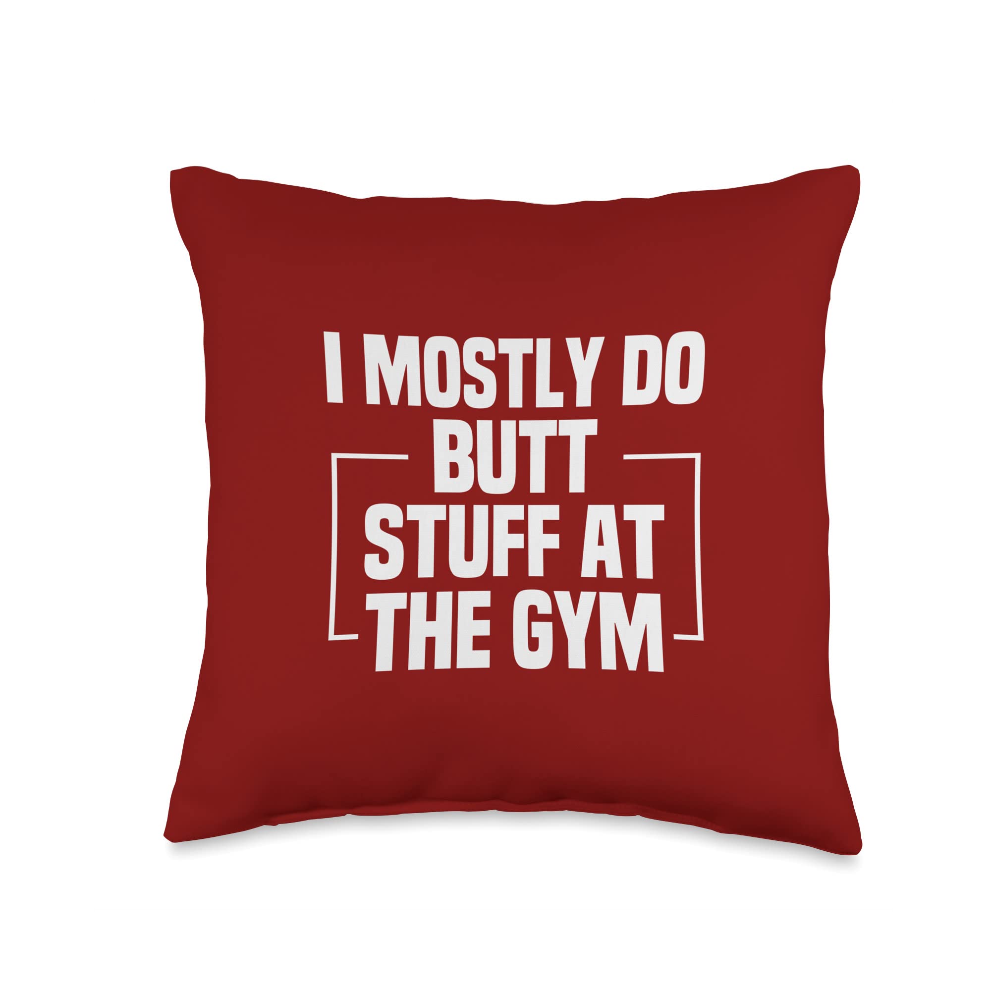 Funny Fitness Exercise Throw Pillow - 16x16 Inches Multicolor Couch Decor for Gym, Yoga Studio & Home Workout Motivation