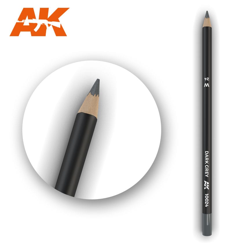 AK Weathering Pencil Dark Grey - Realistic Rust & Paint Effects for Model Kits, Miniatures & DIY Projects - Perfect for Scale Models, Warhammer & Cosplay Props