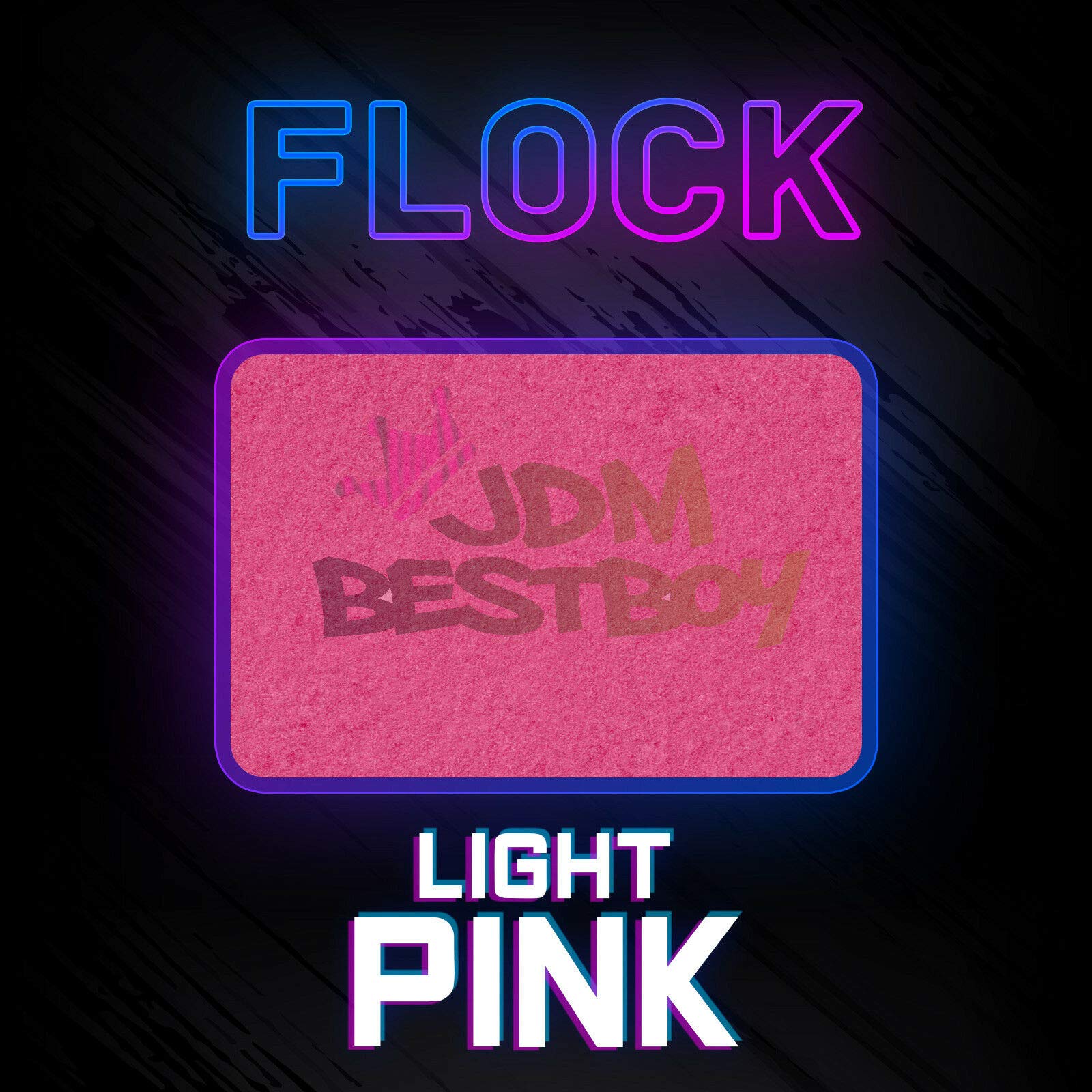Premium Light Pink Flock Heat Transfer Vinyl HTV Sheet - 20