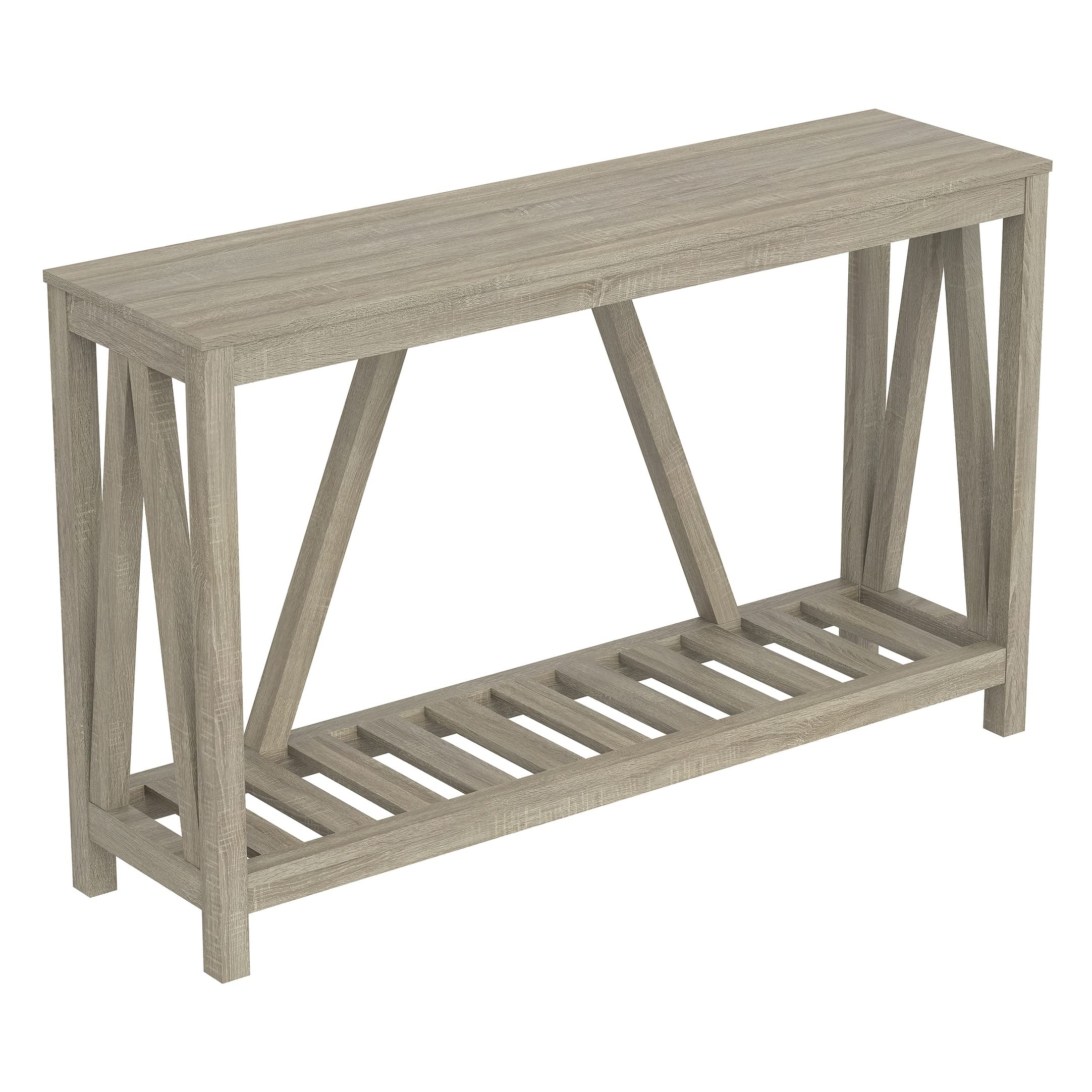Stylish Safdie Console Table - Sturdy & Slim Entryway Table for Hallway, Living Room - Easy Assembly Narrow Sofa Table - Perfect Behind Couch, Entry Table for Home Decor - Modern Farmhouse Design for Small Spaces