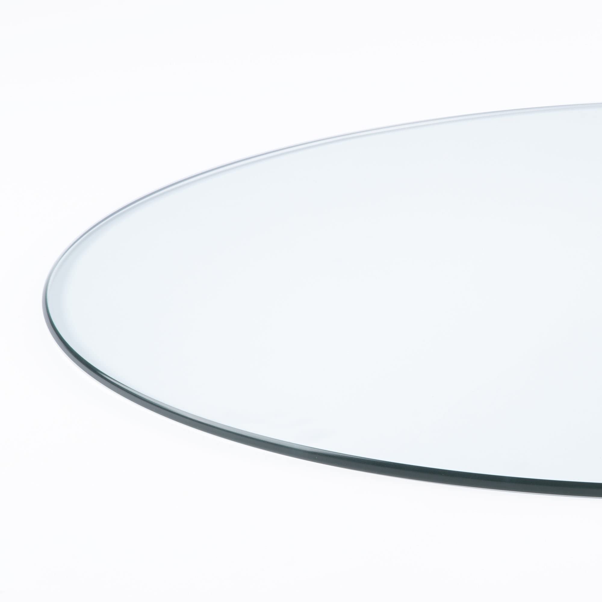 Spancraft 36-Inch Round 3/8-Inch Thick Clear Tempered Glass Table Top with Pencil Edge - Durable Replacement for Dining Tables, End Tables, Coffee Tables & Outdoor Patio Furniture - Perfect for Indoor Dining, Living Room Decor & Backyard Entertaining