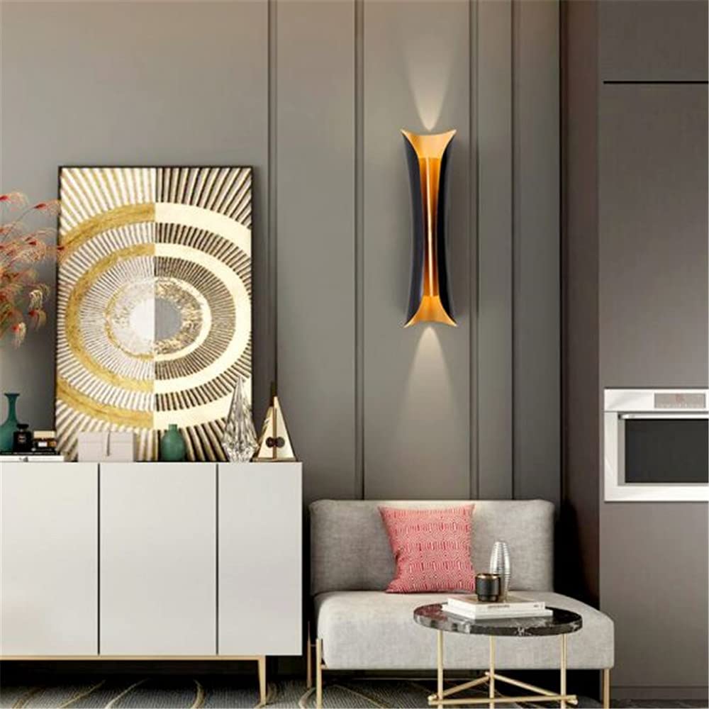NIUYAO Modern H-Shaped Metallic Curl Wall Sconce - 21