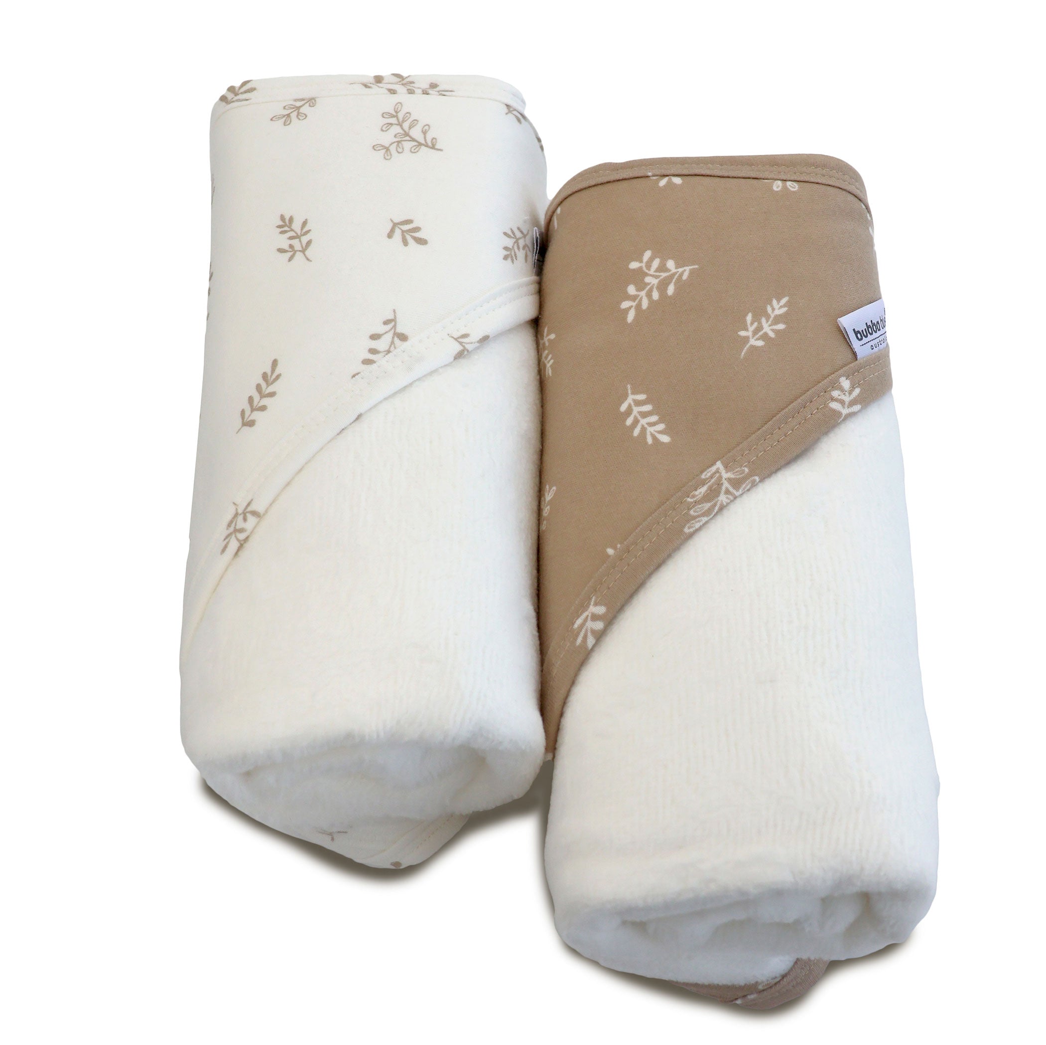 Organic Cotton Hooded Towels 2-Pack - Soft & Absorbent for Babies & Kids - Perfect for Bath Time, Beach, and Pool - Chestnut Brown