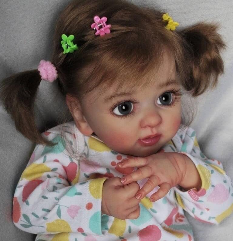 40CM Realistic Reborn Baby Doll - Lifelike Premie Newborn Girl Doll with Floral Outfit, Collectible Art Gift for Kids & Toddlers | Perfect for Nursery Decor, Role Play, and Special Occasion Gifts
